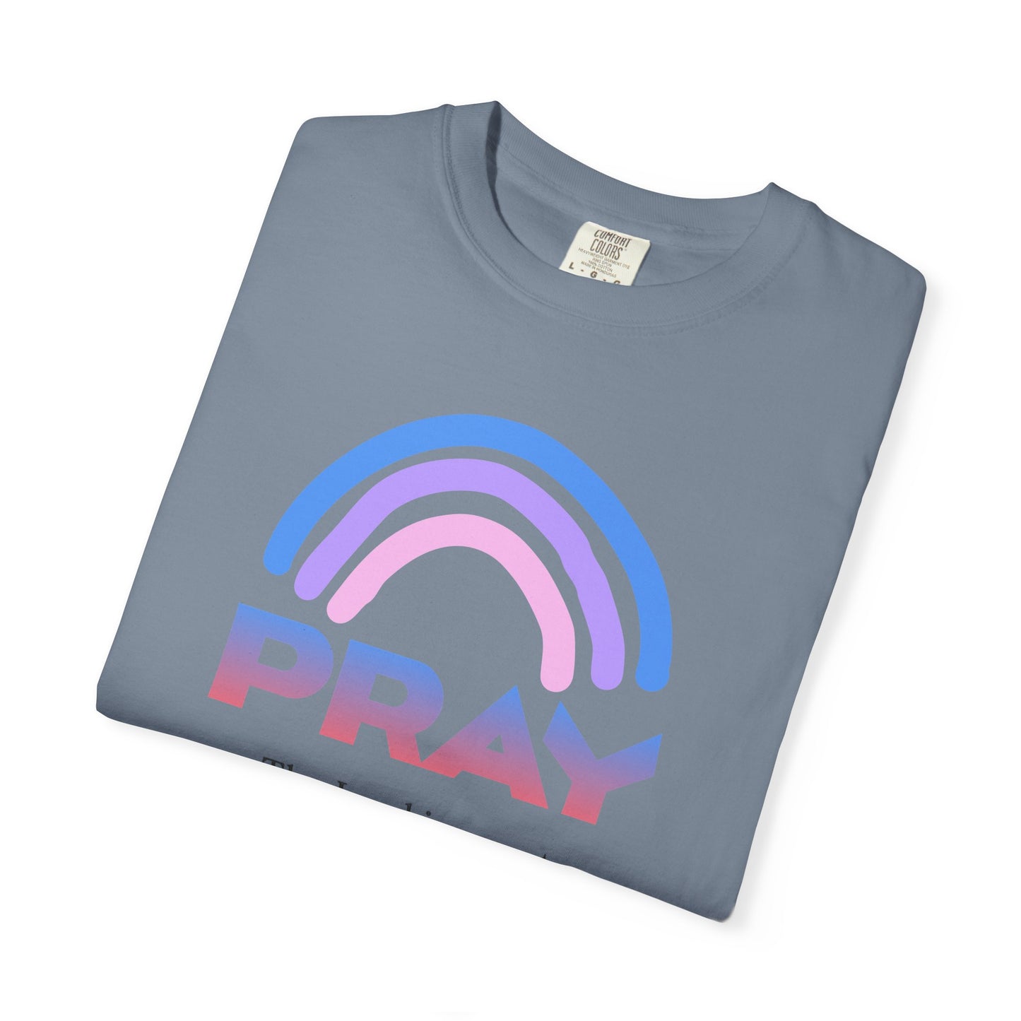 Prayer Rainbow T-Shirt — "PRAY" Psalm 145:18 Inspirational Christian Tee