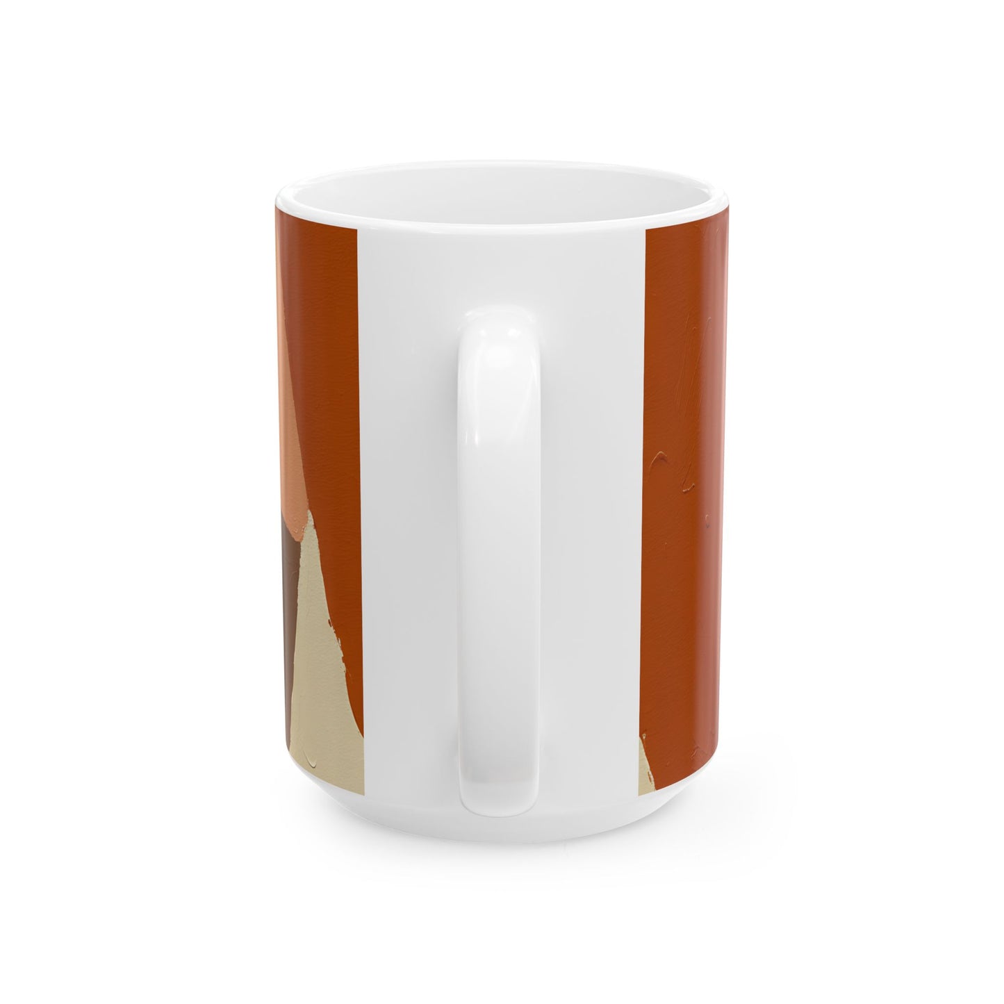 Abstract Earth Tones Mug — Modern Boho Ceramic Coffee Cup (11oz, 15oz)