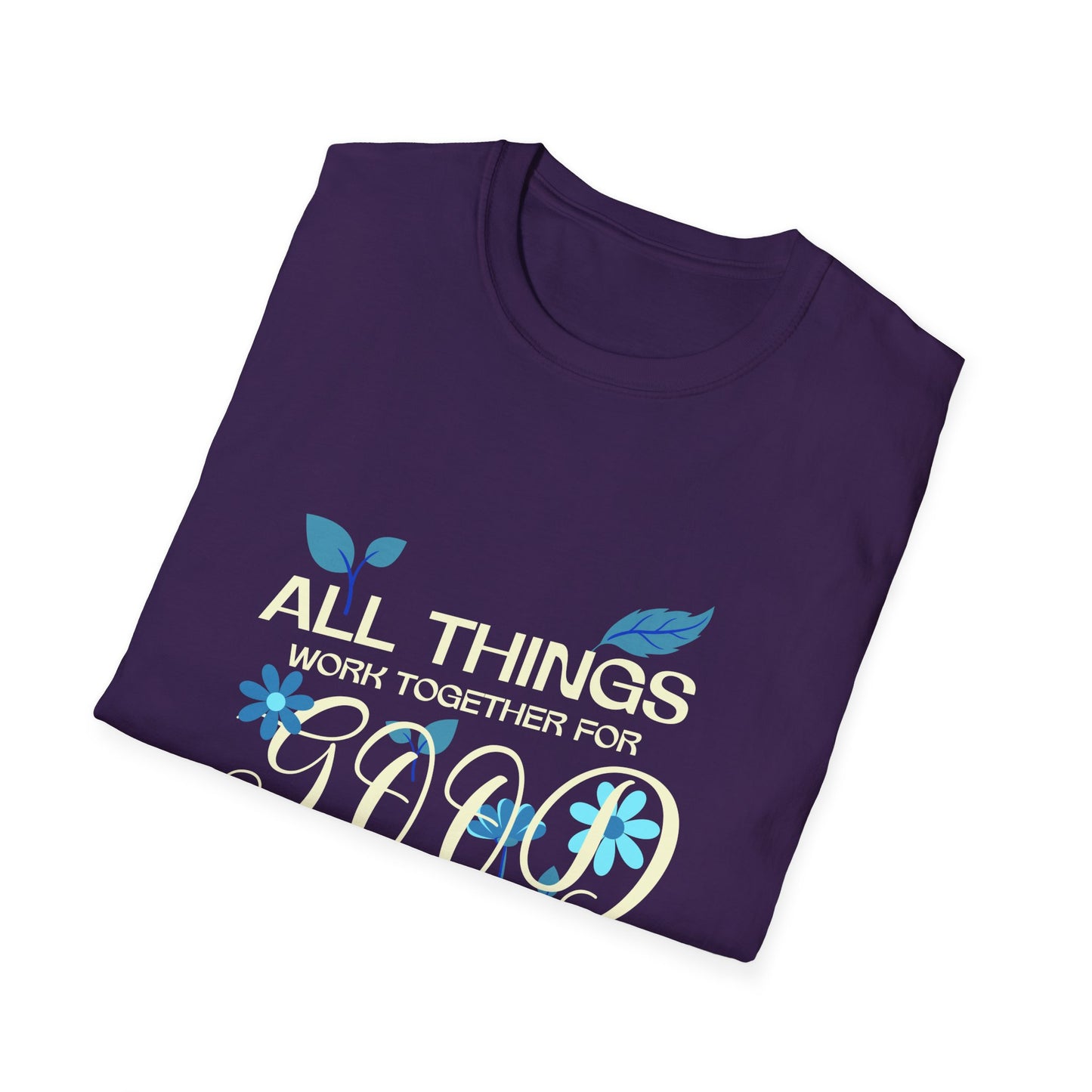 Inspirational Unisex Softstyle T-Shirt - 'All Things Work Together for Good'