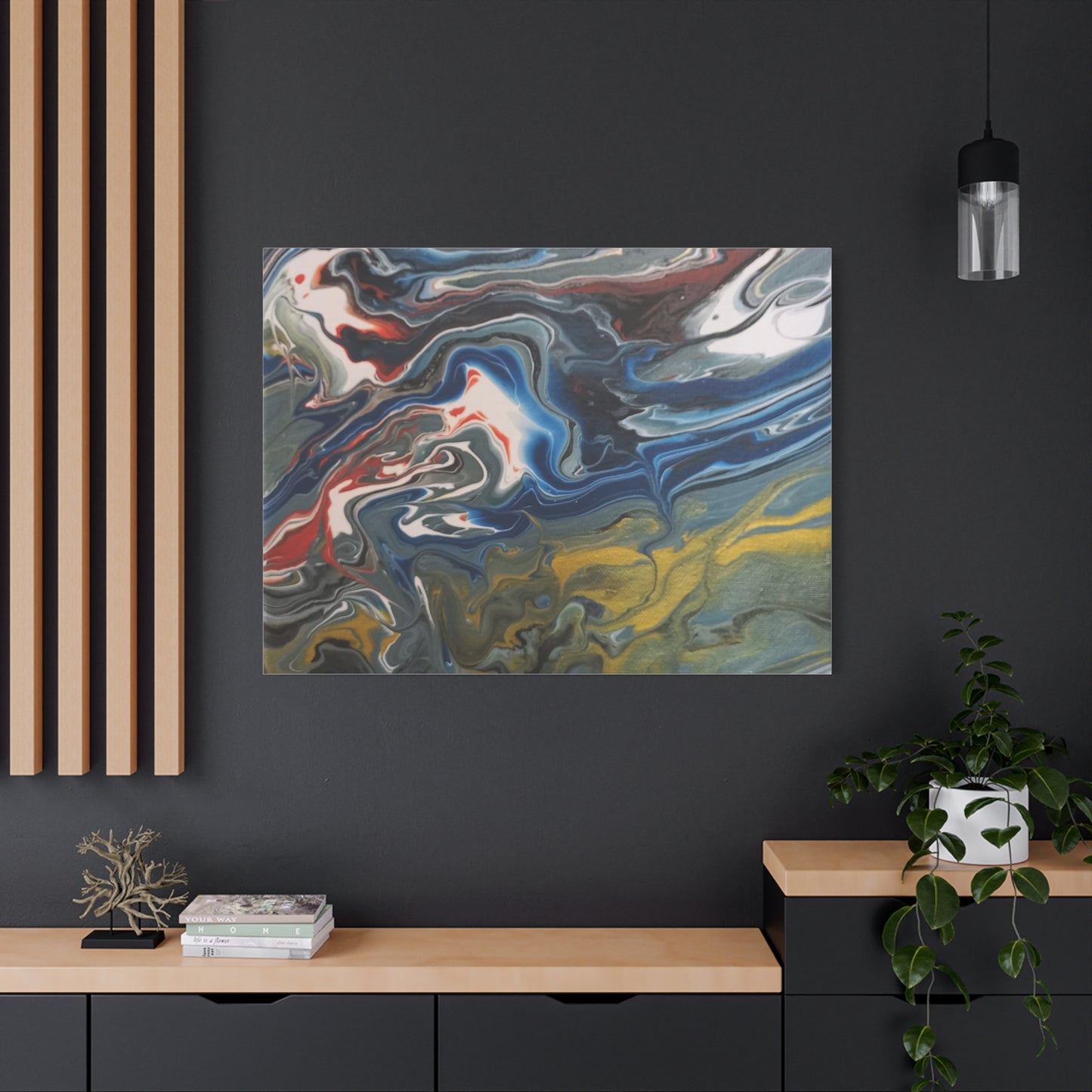 Canvas Print, Abstract Fluid Art, Matte Stretched Wall Art, Modern Acrylic Painting, Home Decor, Office Decor