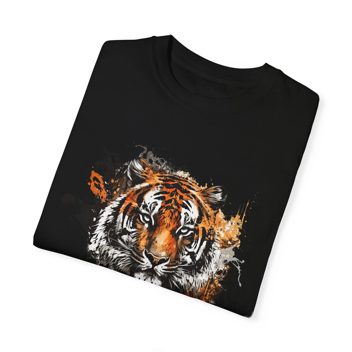 An abstract depiction of a tiger with vibrant colours Unisex T-Shirt