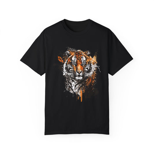 An abstract depiction of a tiger with vibrant colours Unisex T-Shirt