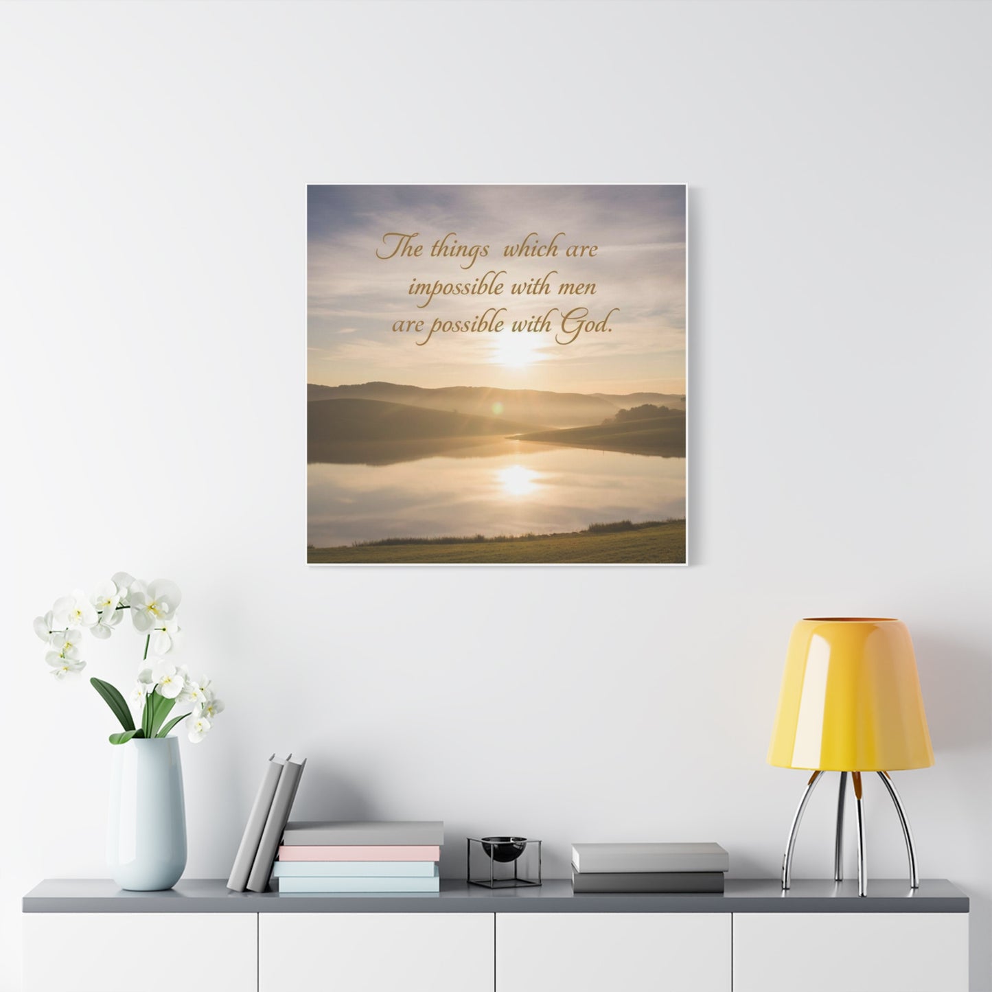 Inspirational Canvas Art Print, Stretched Wall Decor, Positive Quote Home Decor, Faith-Based Gift, Motivational Wall Art