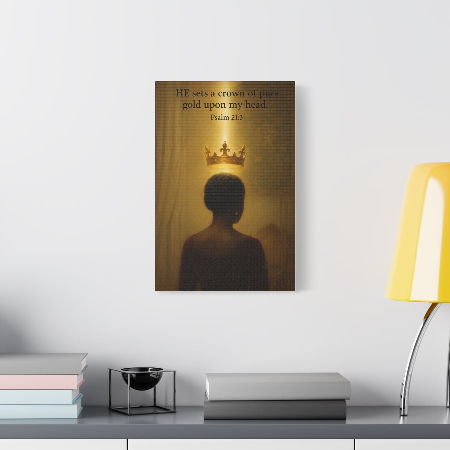 Inspirational Wall Art, African Queen Crowned by GOD, Christian Art