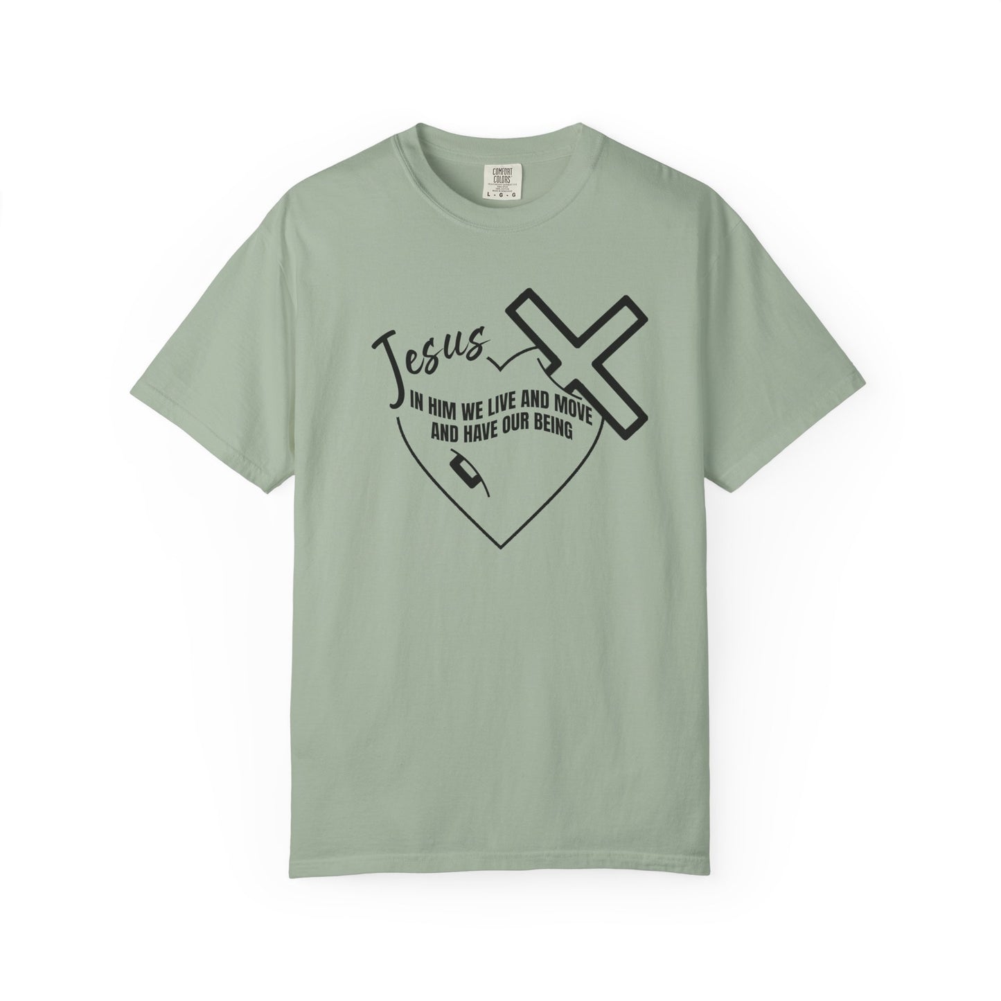 Cross and Heart Faith T-Shirt — Christian Love Graphic Tee, Inspirational Religious Gift