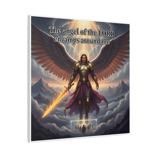 Angel Print Inspirational Wall Art Canvas — Christian Home Decoration, Unique Motivational Gift