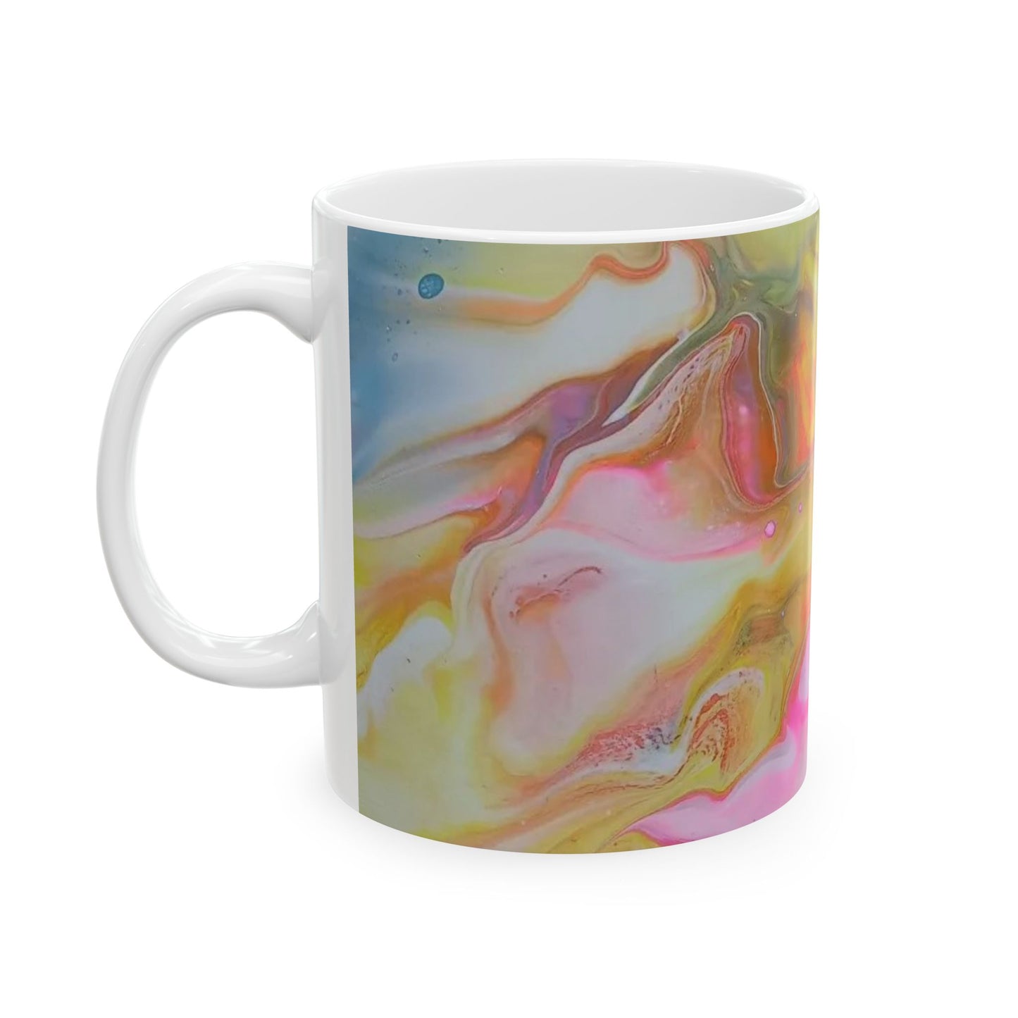 "Kindness" Fruit of the Spirit series - acrylic pour design - Abstract Colorful Ceramic Mug - Perfect for Coffee Lovers & Gift Giving