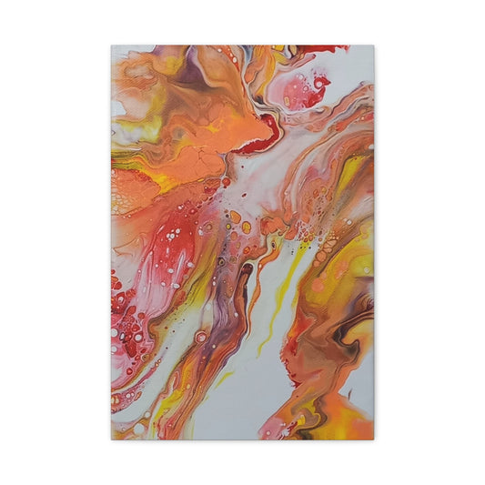 Abstract Acrylic pour painting on Art Canvas - Colorful Stretched Wall Decor for Home & Office - TRIPTYCH