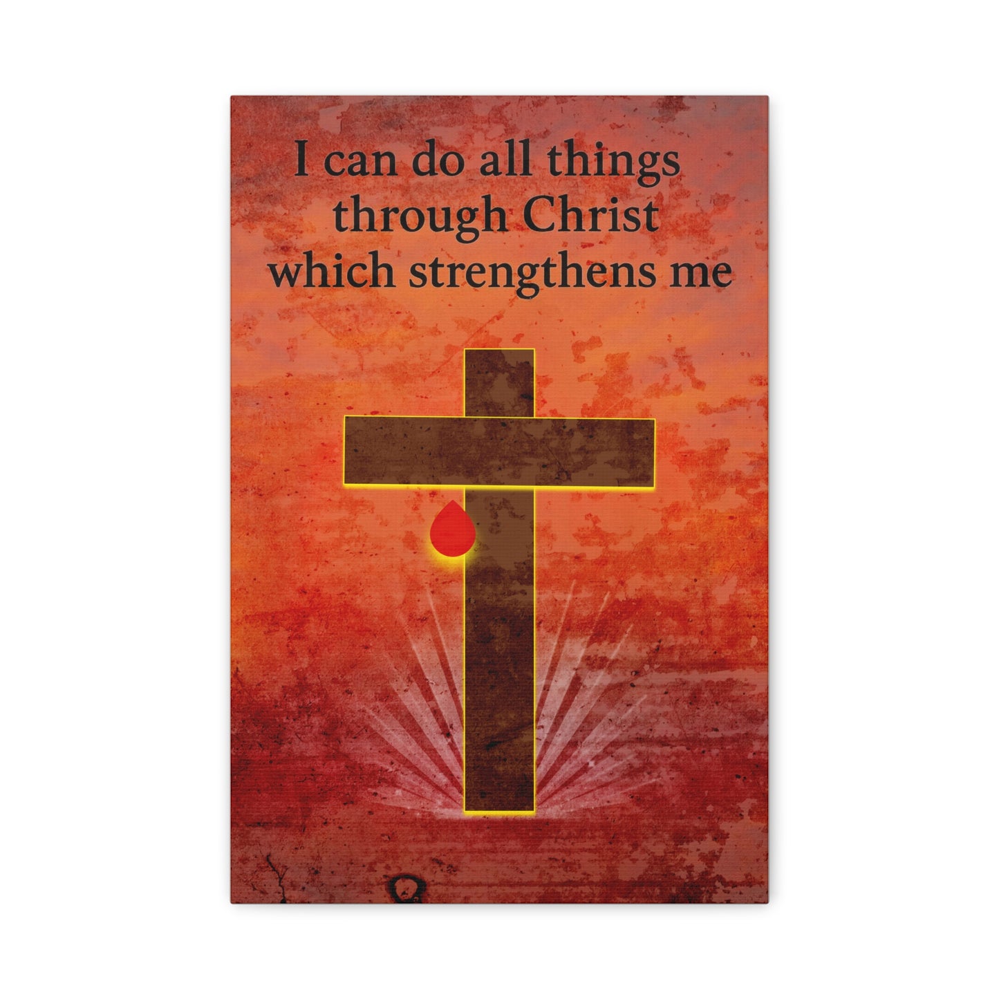 Inspirational Wall Art, Christian Home Decor, Rustic Matte Canvas, Religious Gift for Faith Lovers, Motivational Artwork