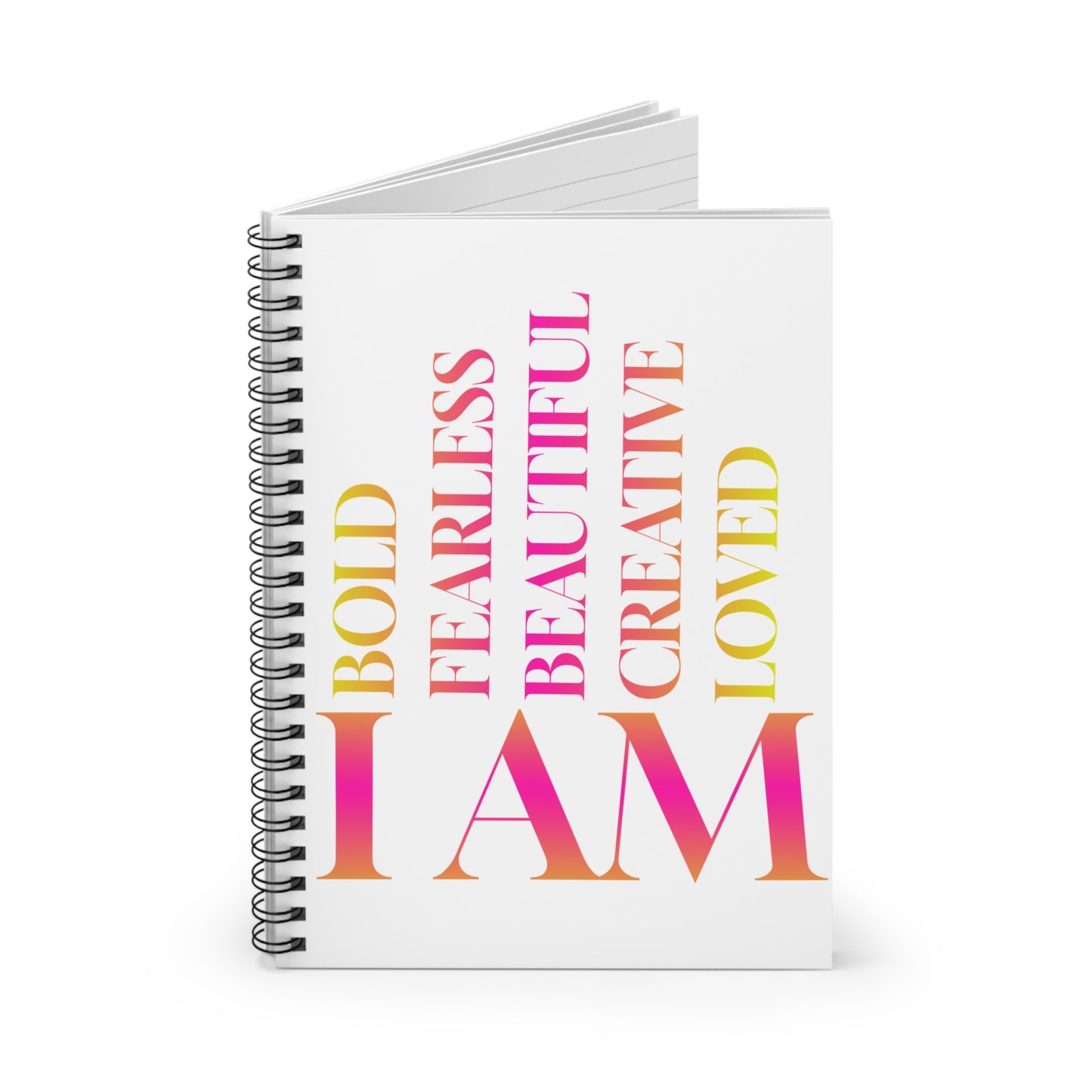 Inspirational Spiral Notebook - "I AM" Affirmations