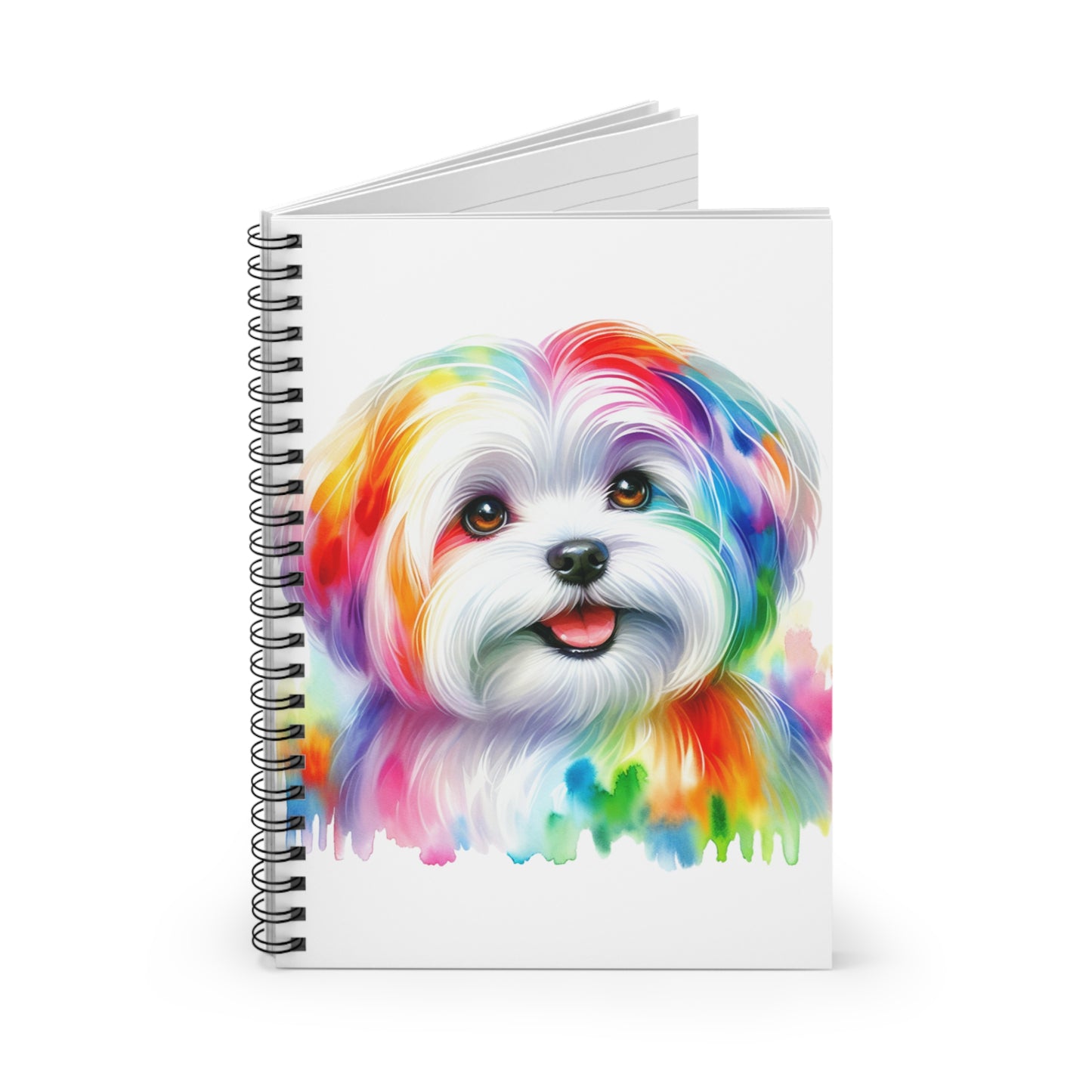 Colorful Dog Spiral Notebook - Ruled Lines for Pet Lovers
