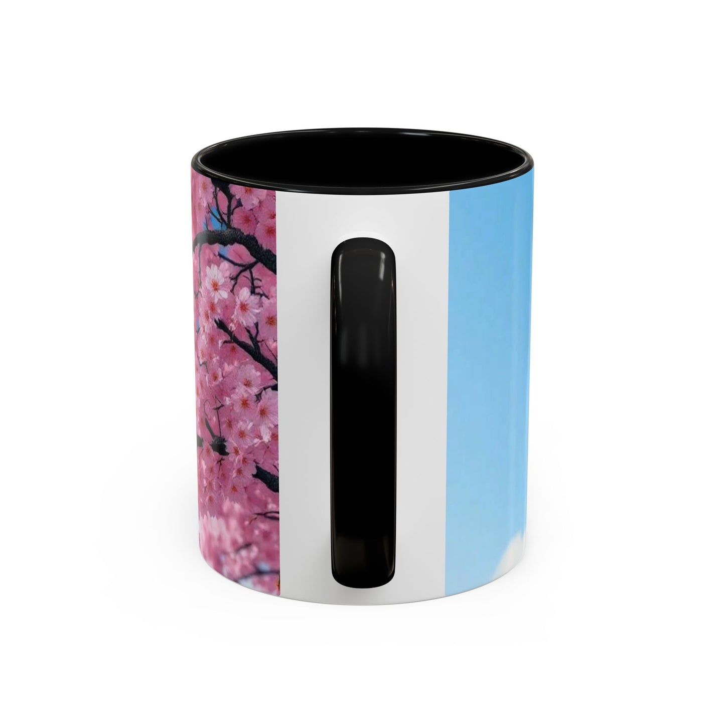 Cherry Blossom Accent Coffee Mug – Pink Sakura Floral 11/15oz