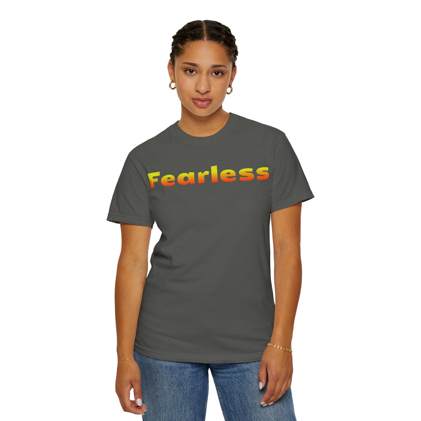 Fearless Graphic T-Shirt — Bold Gradient Text Tee