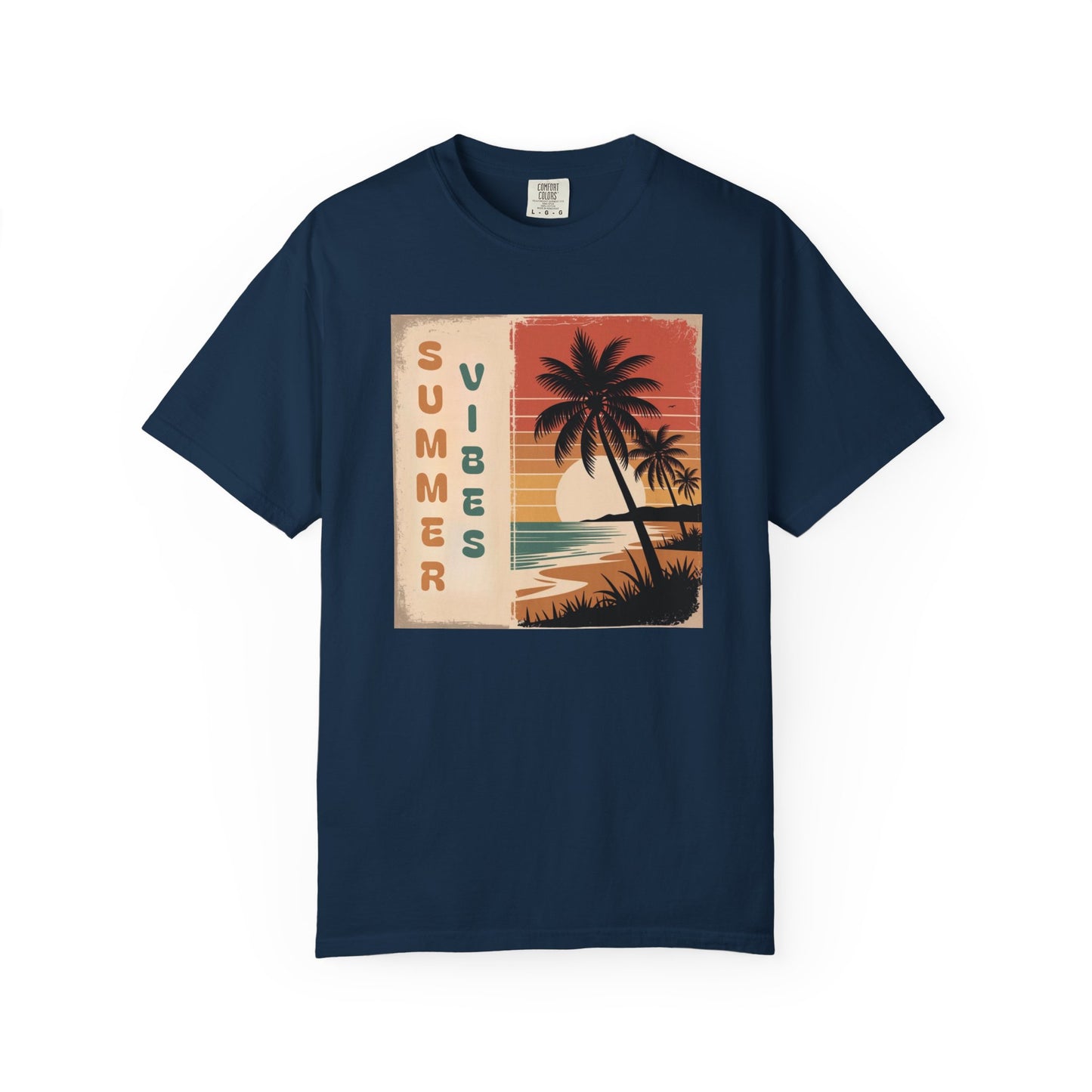 Summer Vibes T-Shirt — Retro Beach Palm Graphic Tee