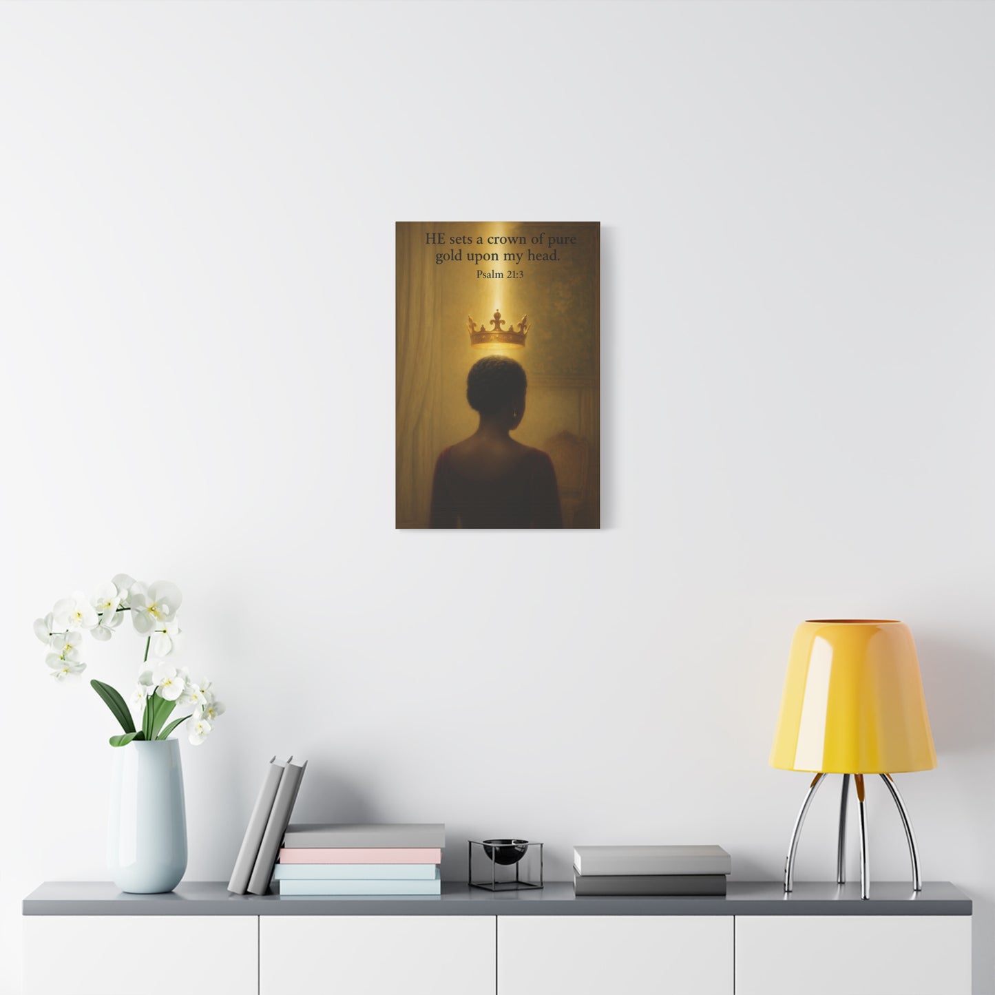 Inspirational Wall Art, African Queen Crowned by GOD, Christian Art