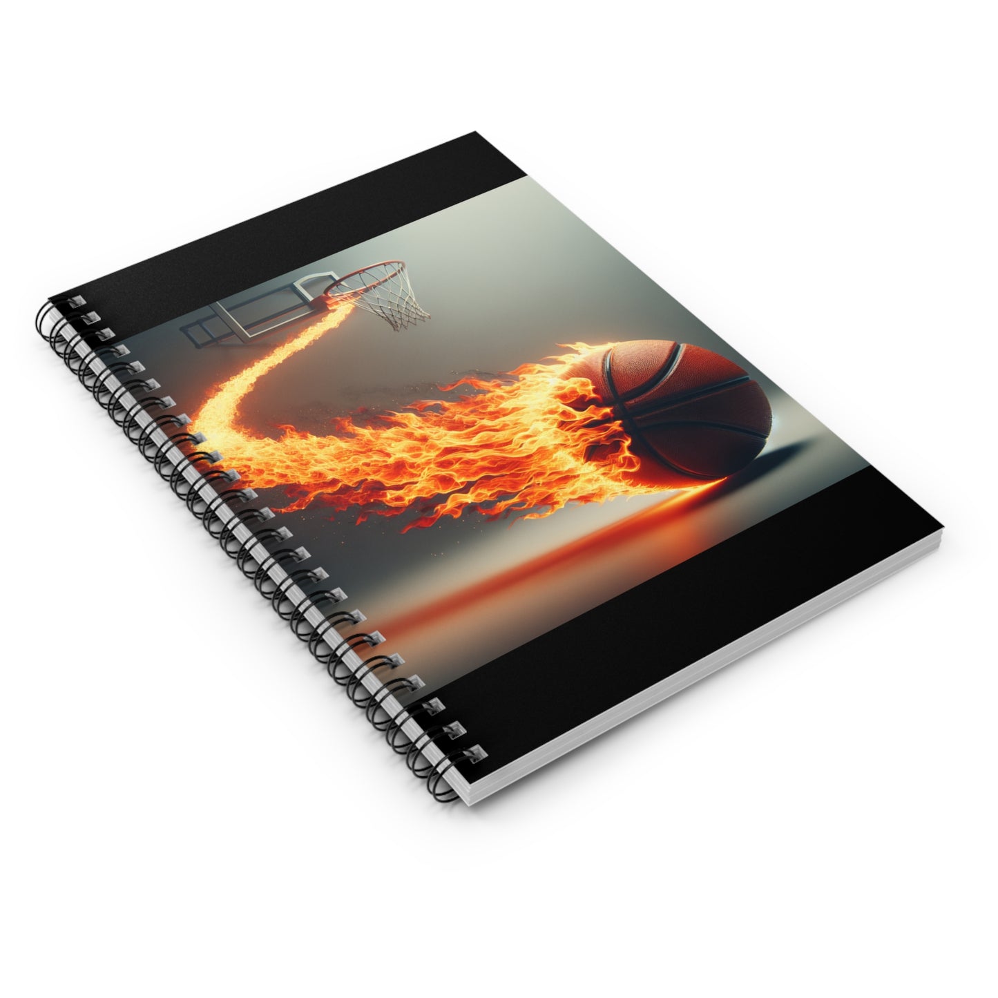 Basketball Flames Spiral Notebook - Perfect for Young Athletes and Fans