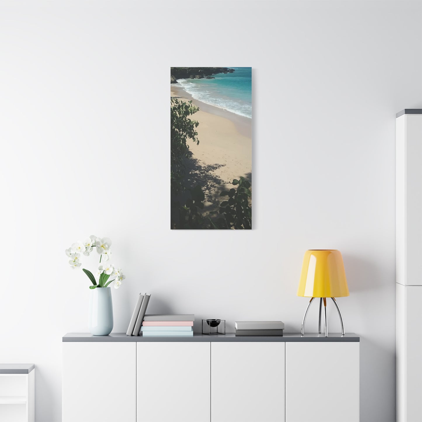 Tranquil Beach Canvas Wall Art - 1.25" Stretched Print for Home Decor