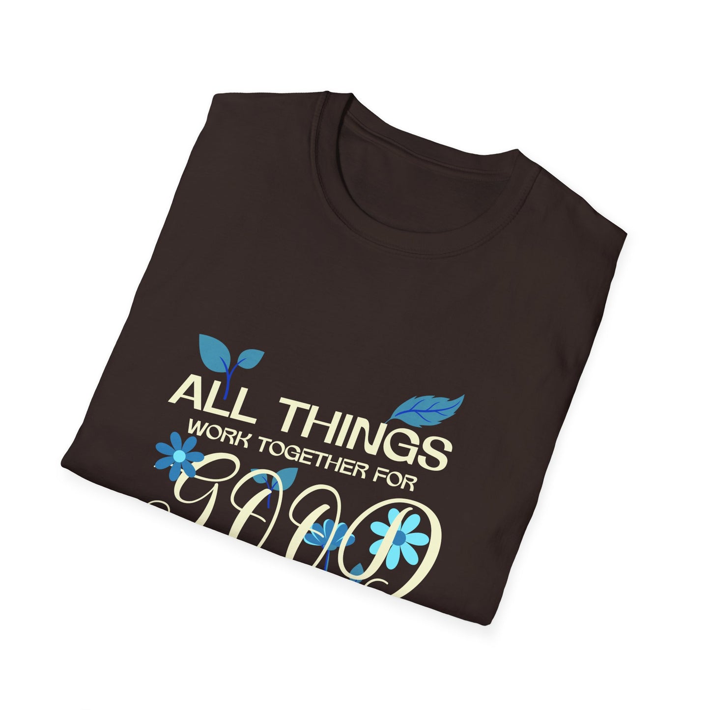 Inspirational Unisex Softstyle T-Shirt - 'All Things Work Together for Good'