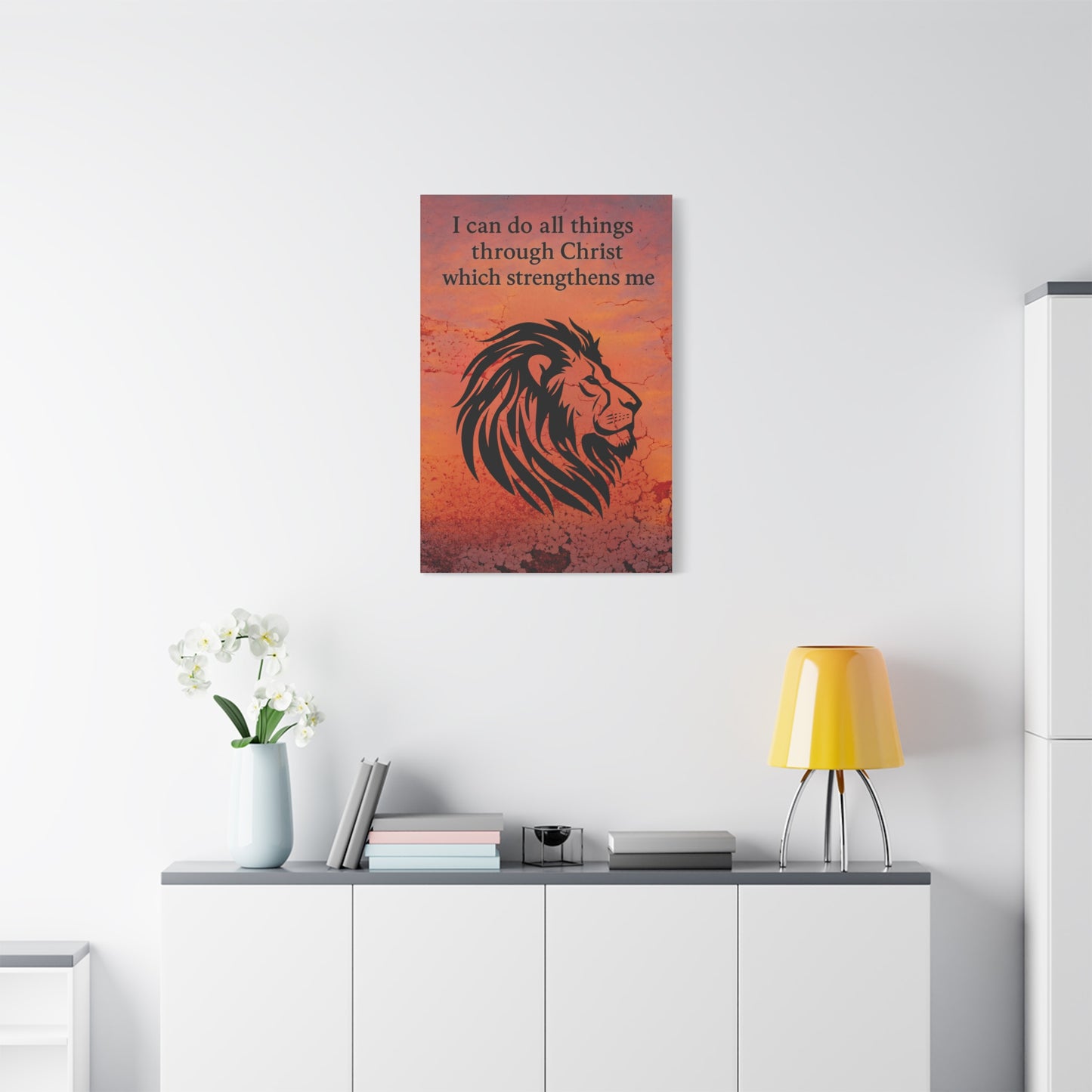 Inspirational Wall Art, Motivational Wall Decor, Christian Home Decor, Lion Artwork, Bible Verse Wall Art, Uplifting Gift