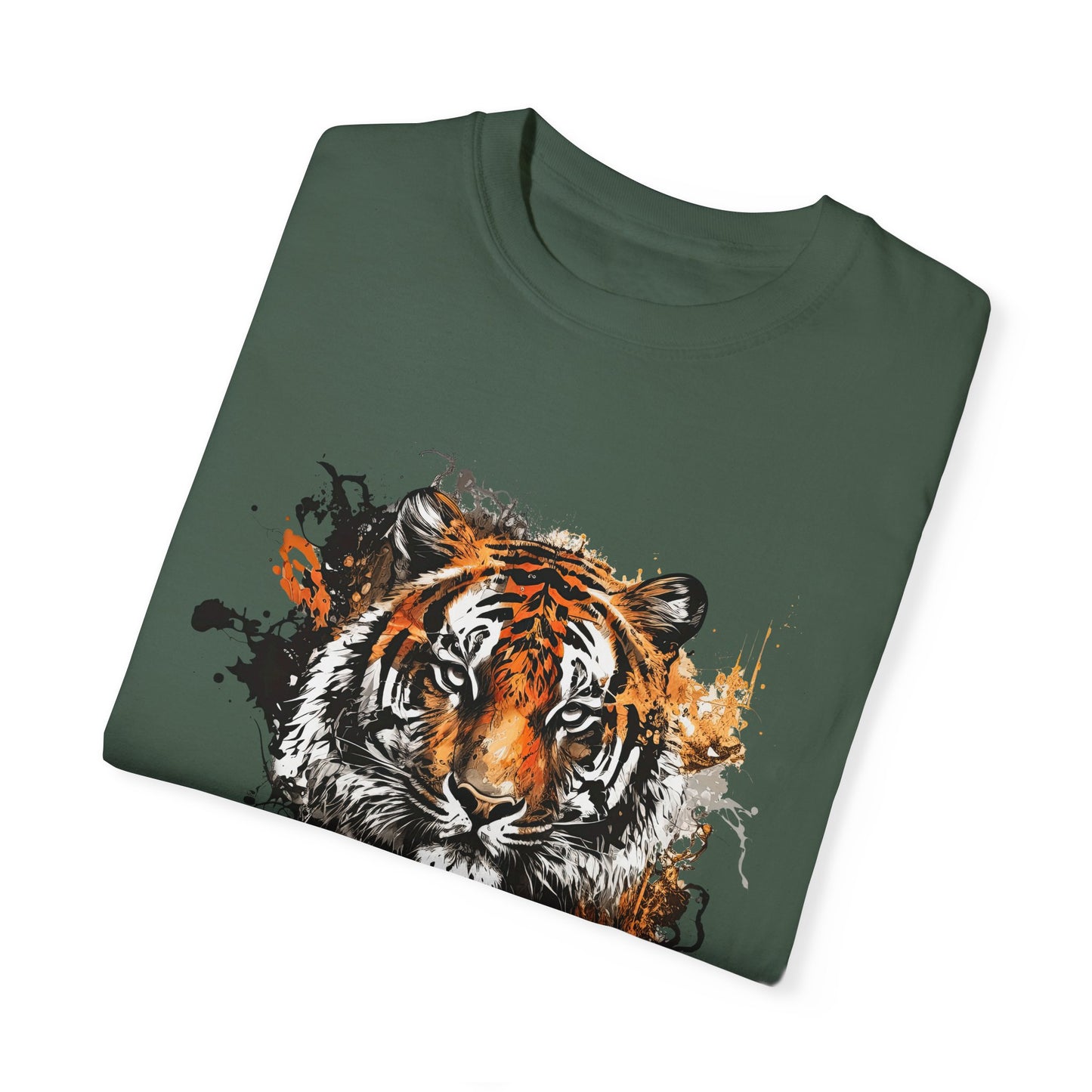 An abstract depiction of a tiger with vibrant colours Unisex T-Shirt