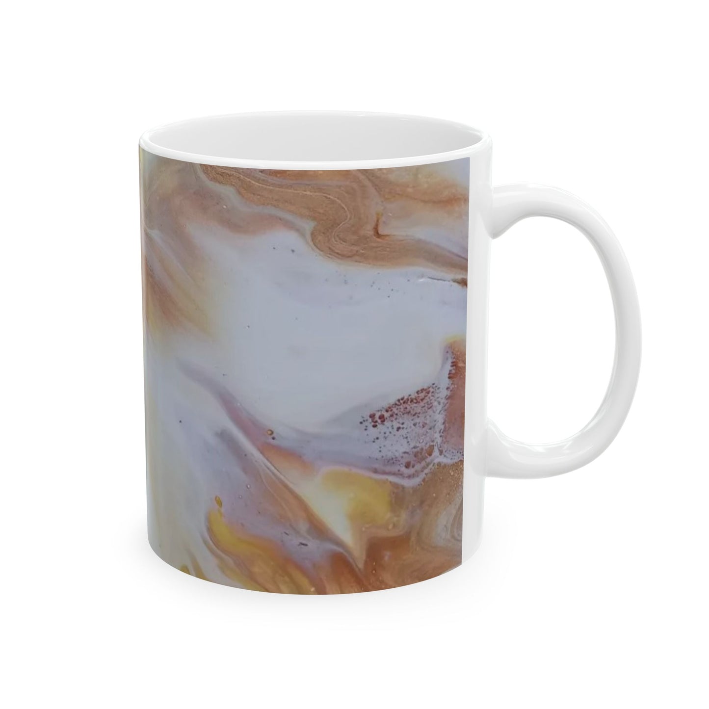 "Faith" Fruit of the Spirit series - Acrylic pour design - Elegant Abstract Swirl Ceramic Mug - 11oz & 15oz Coffee Cup for Tea and Hot Beverages