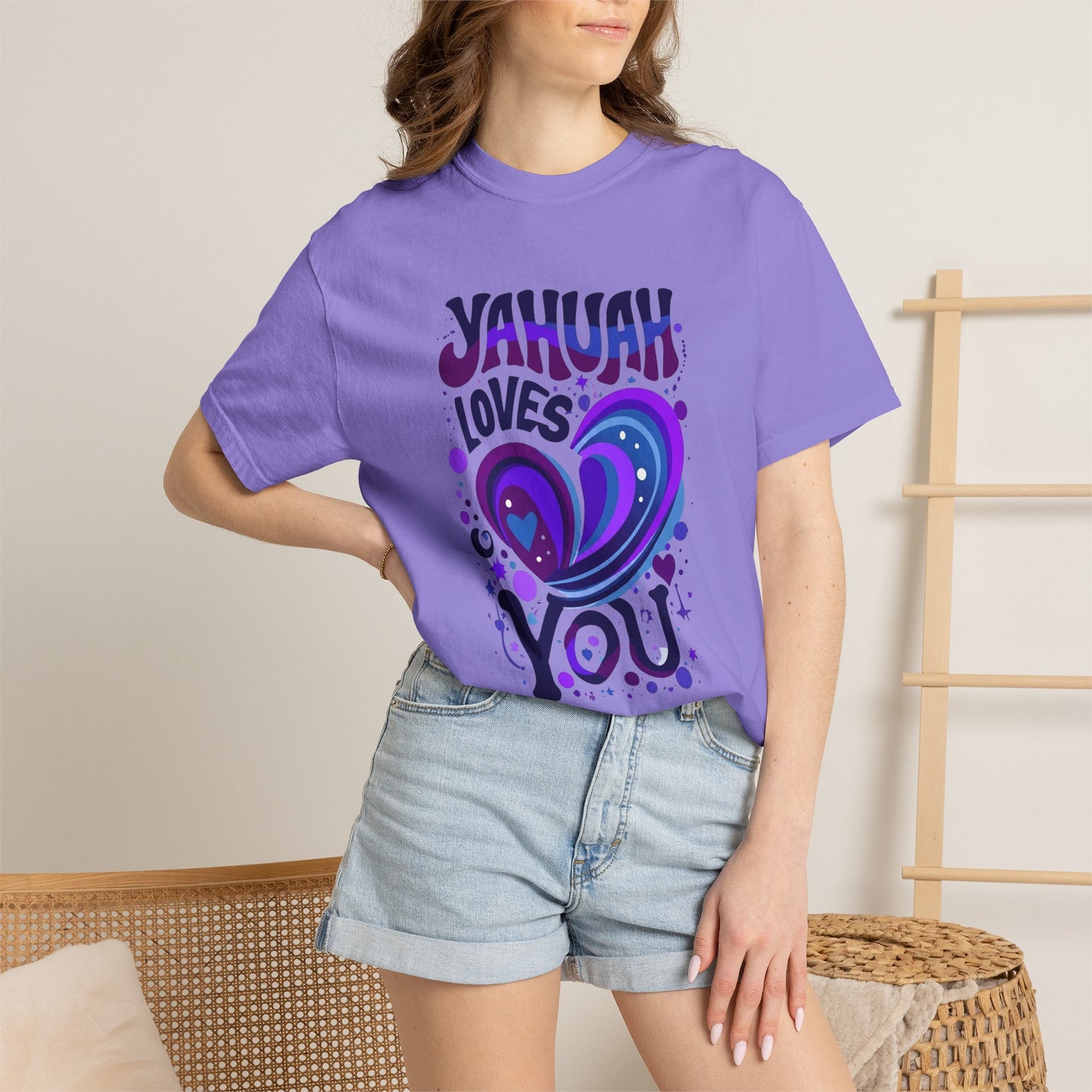 Yahuah Loves You T-Shirt — Faith-Inspired Christian Graphic Tee, Hebrew Name of God Gift