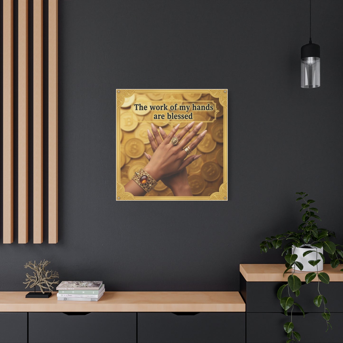 Blessed Hands Canvas Wall Art, Inspirational Home Decor, Motivational Wall Art, Unique Wall Decor, Faith-Based Gift, Spiritual Art