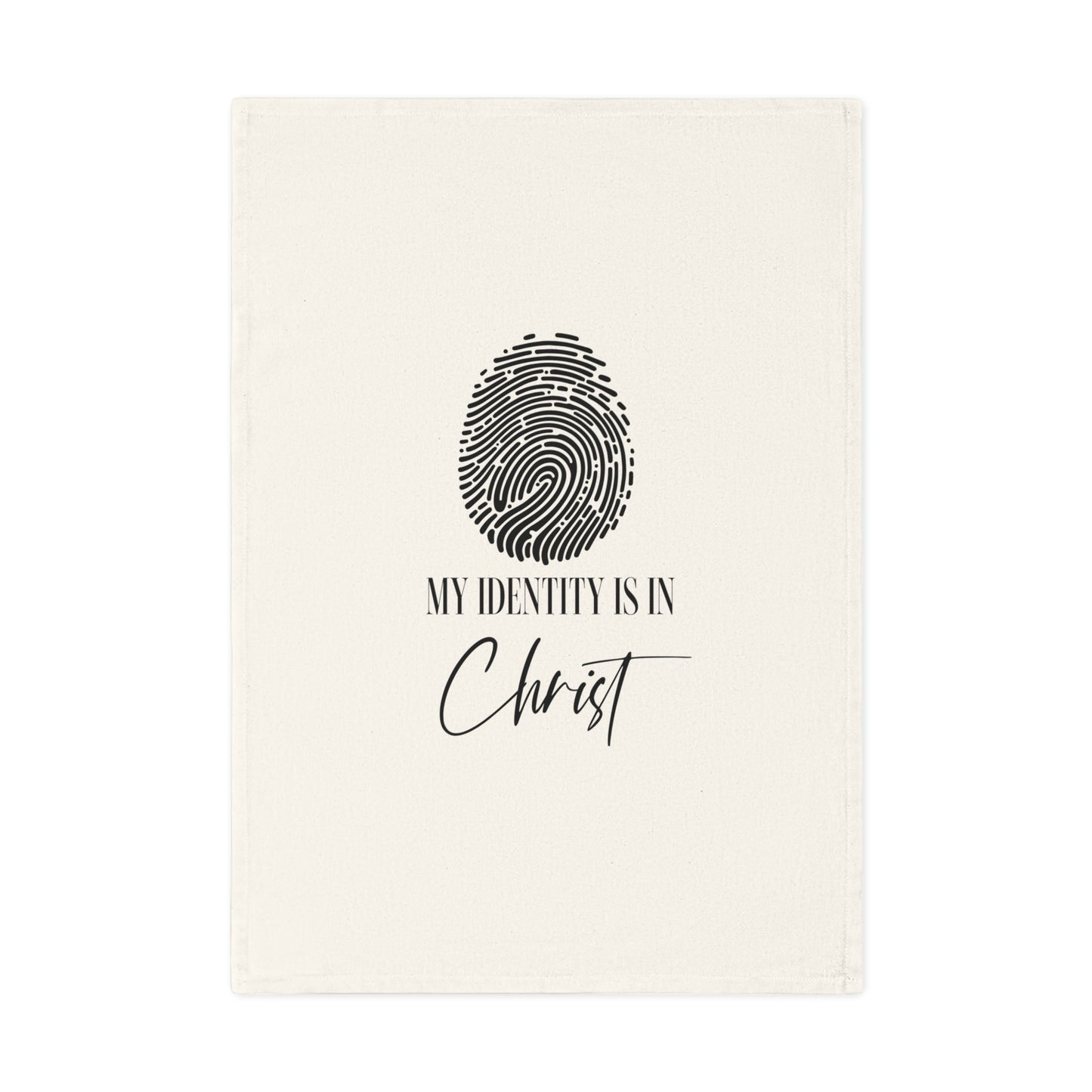 Inspirational Cotton Tea Towel - 'My Identity is in Christ'