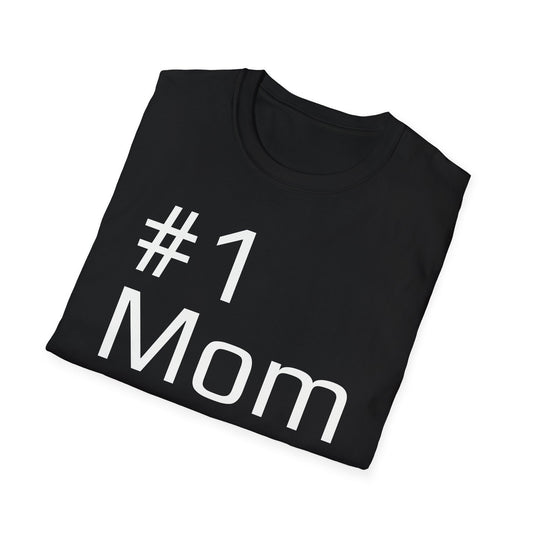 #1 Mom Unisex Softstyle T-Shirt — Military Green & Dark Hues, Mother's Day Gift (S–3XL)
