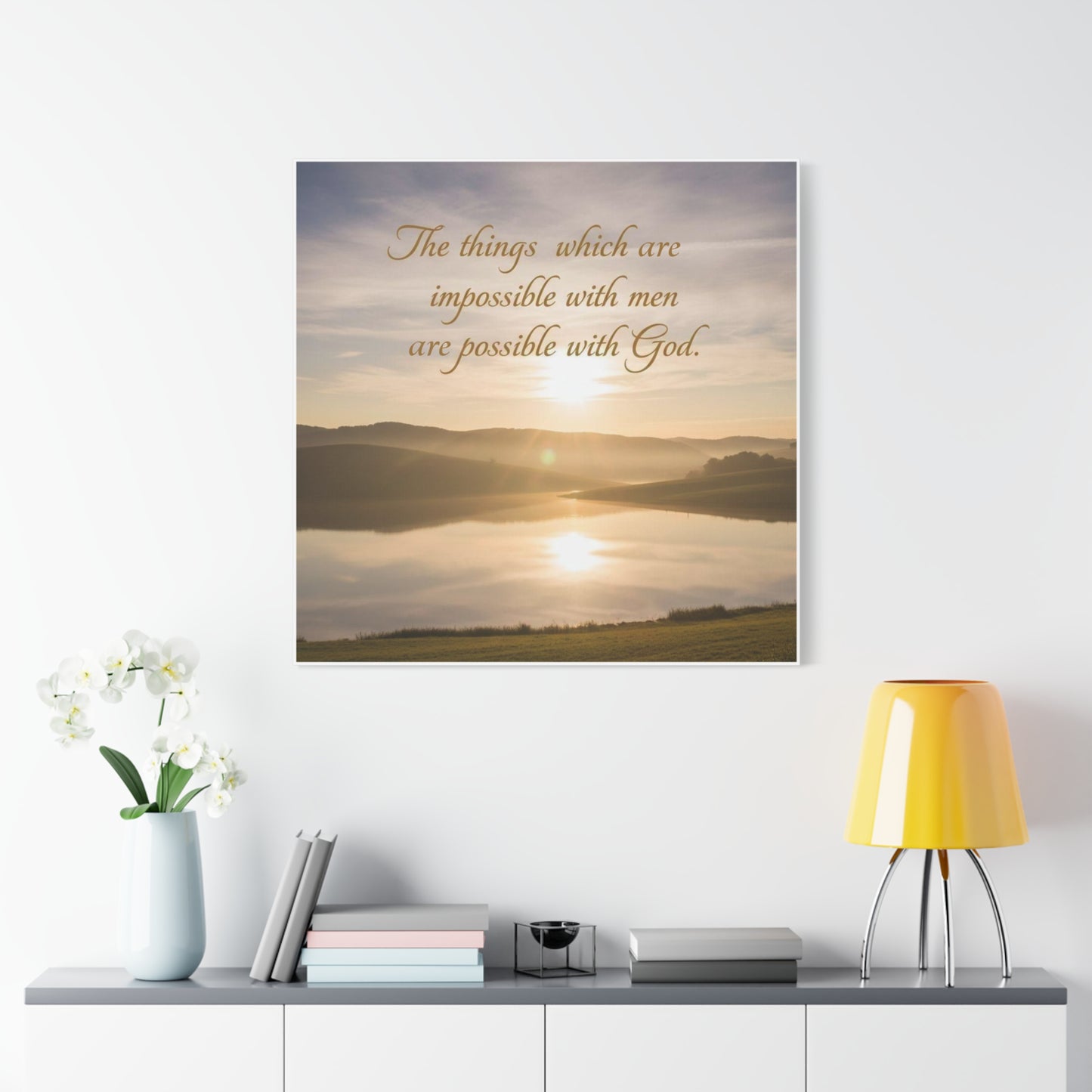 Inspirational Canvas Art Print, Stretched Wall Decor, Positive Quote Home Decor, Faith-Based Gift, Motivational Wall Art