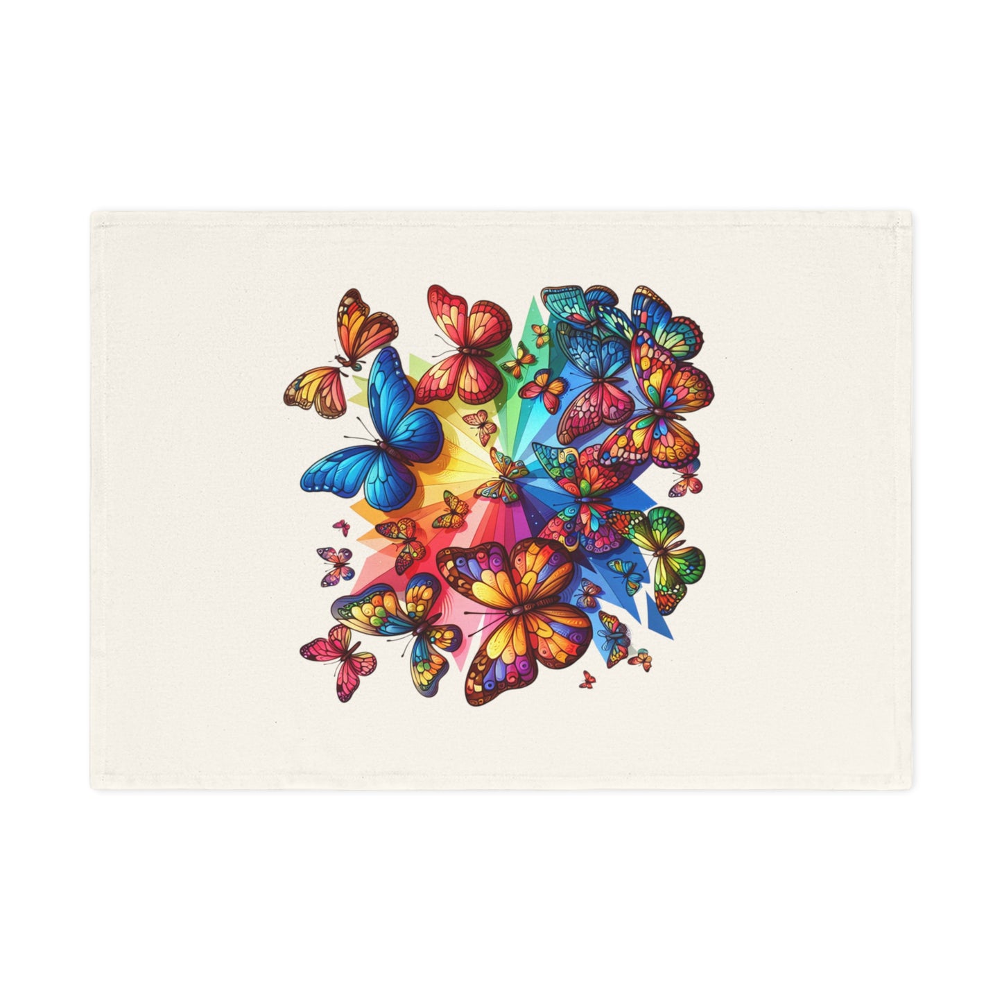 Vibrant Butterfly Cotton Tea Towel - Colorful Kitchen Décor