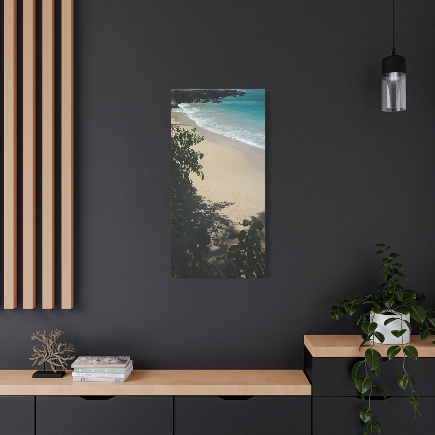 Tranquil Beach Canvas Wall Art - 1.25" Stretched Print for Home Decor