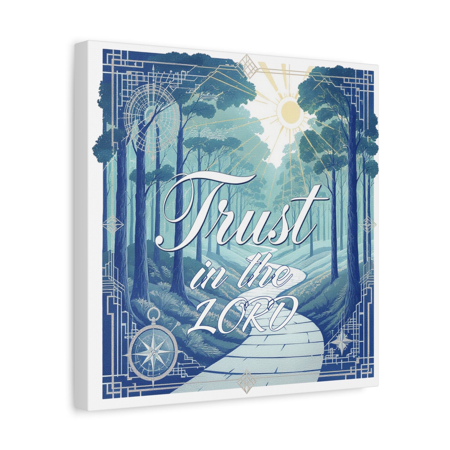 Inspirational Canvas Print, Motivational Wall Art, Trust in the Lord Decor, Nature Themed Home Decor, Christian Gift, Uplifting Wall Art