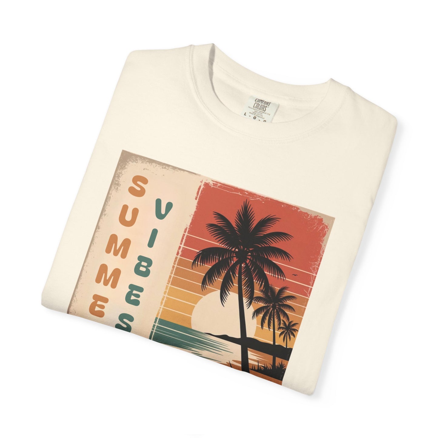 Summer Vibes T-Shirt — Retro Beach Palm Graphic Tee