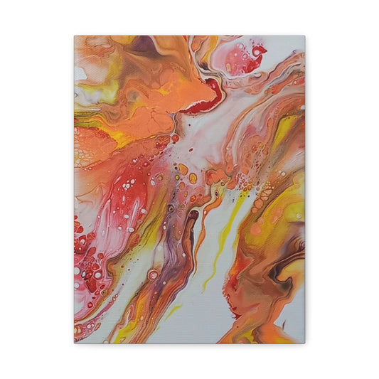 Abstract Acrylic pour painting on Art Canvas - Colorful Stretched Wall Decor for Home & Office - TRIPTYCH