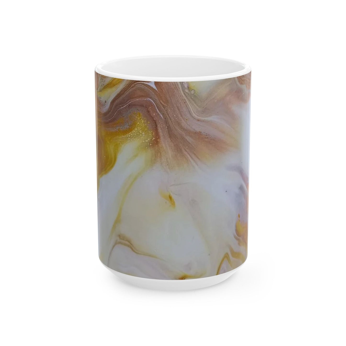 "Faith" Fruit of the Spirit series - Acrylic pour design - Elegant Abstract Swirl Ceramic Mug - 11oz & 15oz Coffee Cup for Tea and Hot Beverages