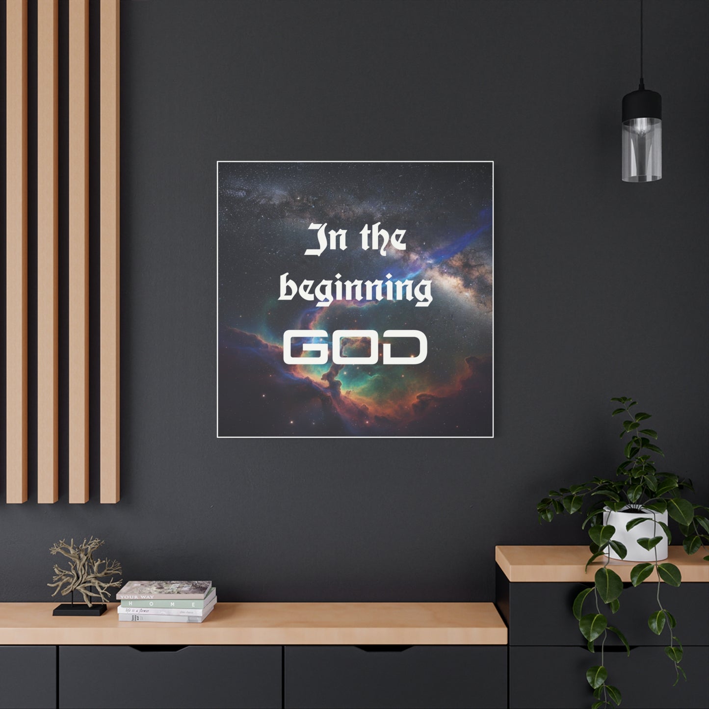 Cosmic Galaxy Canvas Print — Spiritual Christian Wall Art, Modern Inspirational Home Decor Gift