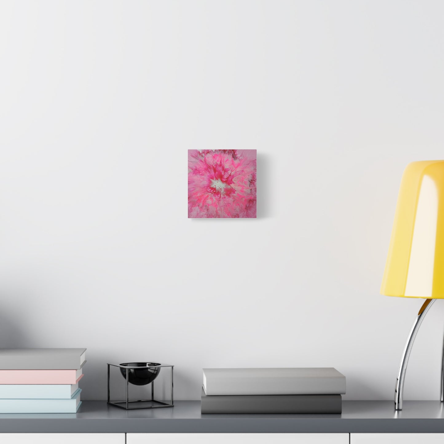 Pink Floral Explosion Matte Canvas Print — Abstract Flower Wall Art