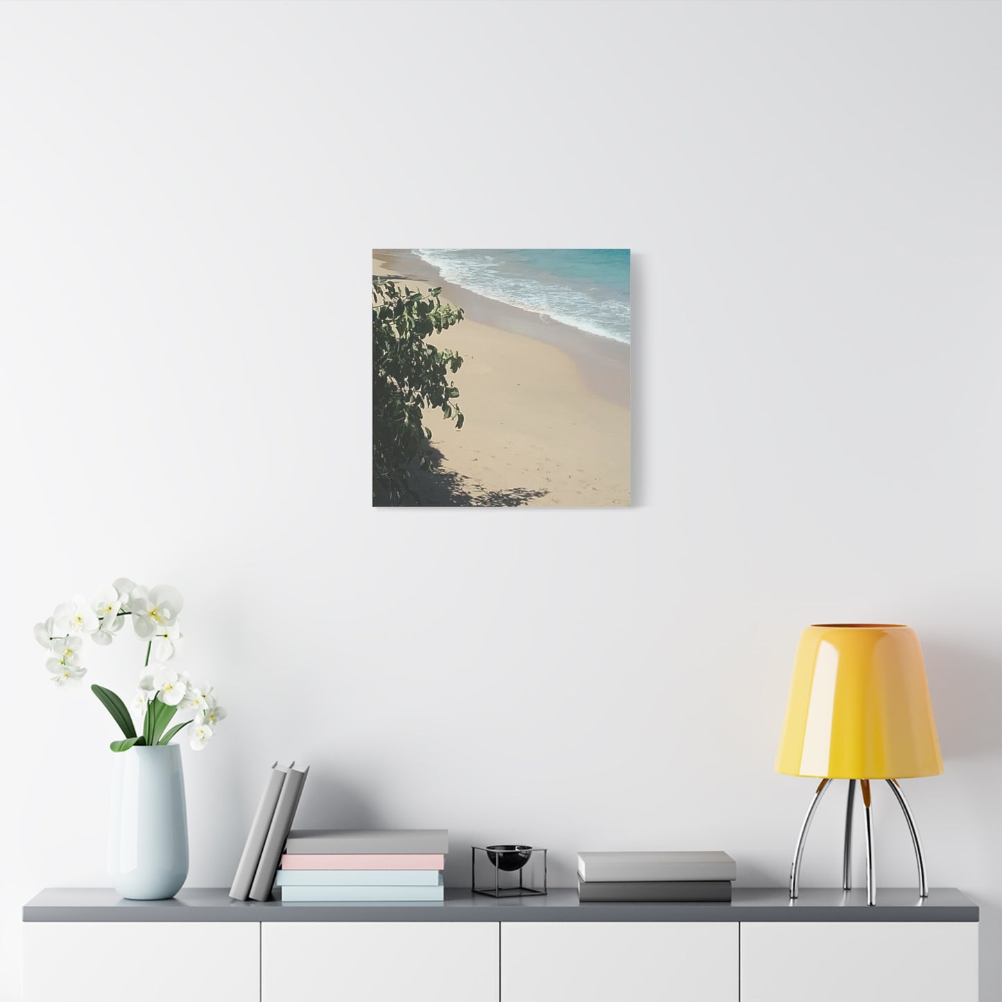 Tranquil Beach Canvas Wall Art - 1.25" Stretched Print for Home Decor
