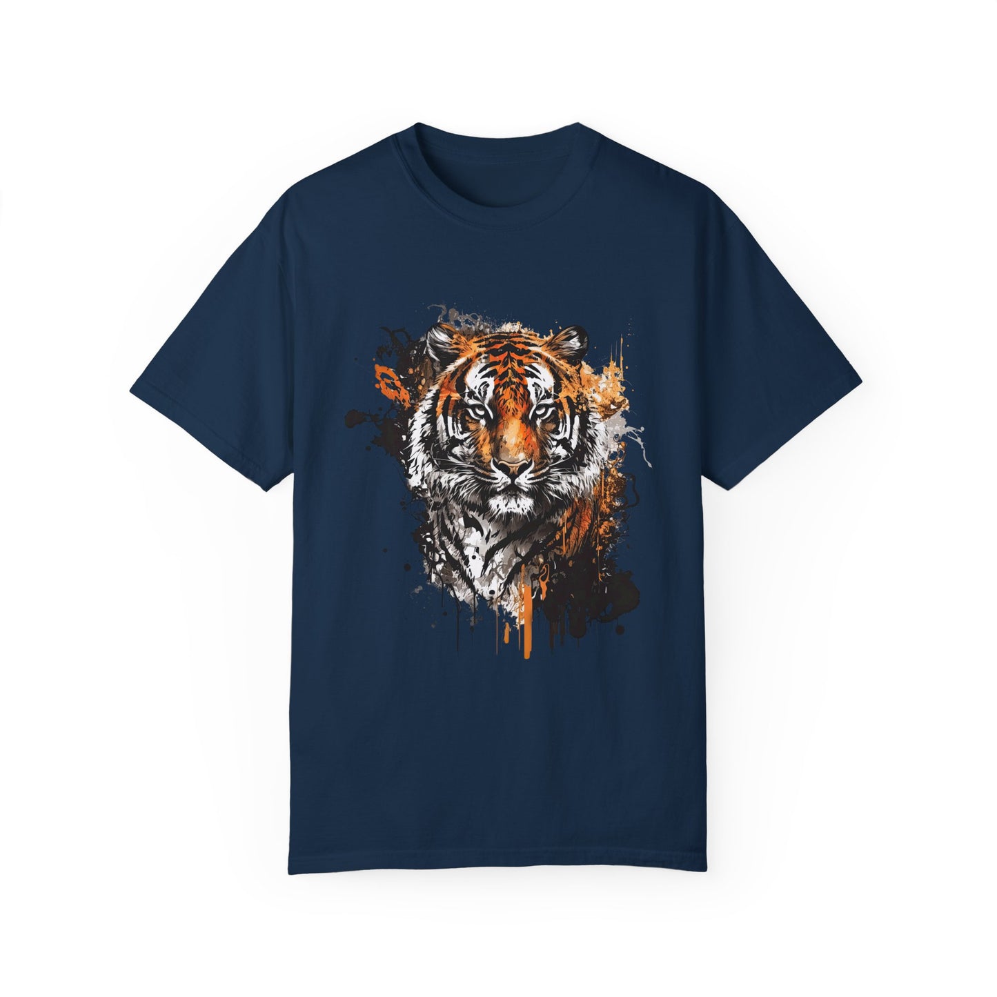 An abstract depiction of a tiger with vibrant colours Unisex T-Shirt