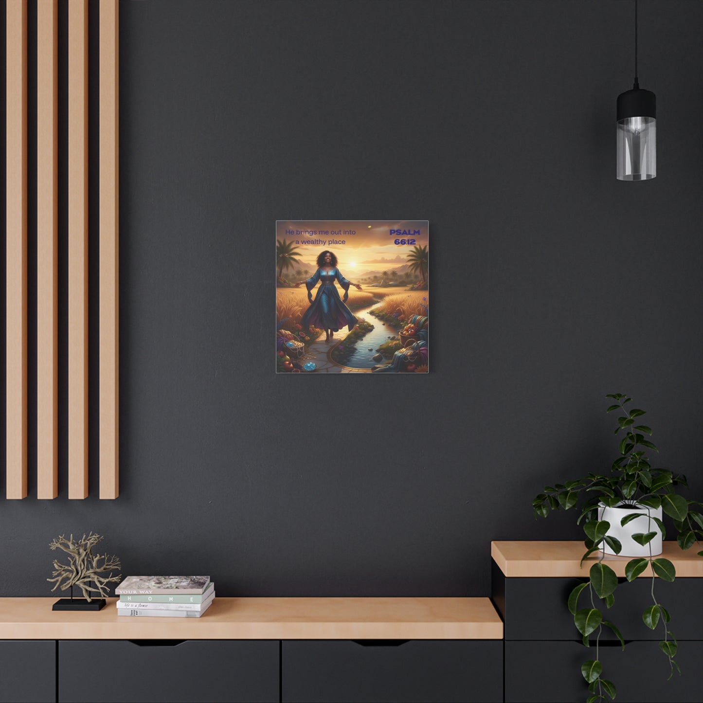 Inspirational Wall Art, Uplifting Wall Art, Religious Decor, Home Blessings, Faith-Based Gift, Psalm 66:12