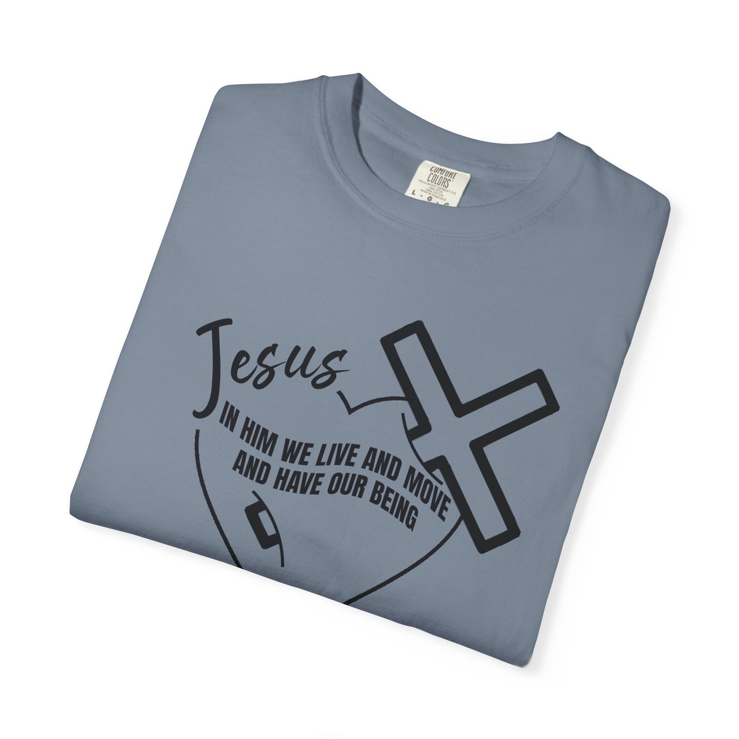 Cross and Heart Faith T-Shirt — Christian Love Graphic Tee, Inspirational Religious Gift