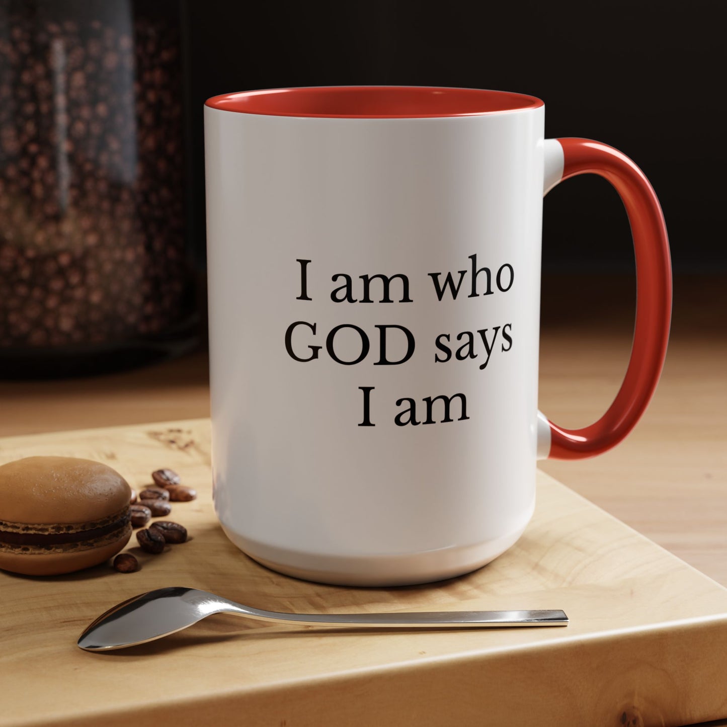 I AM WHO GOD SAYS I AM - Accent Coffee Mug (11, 15oz)