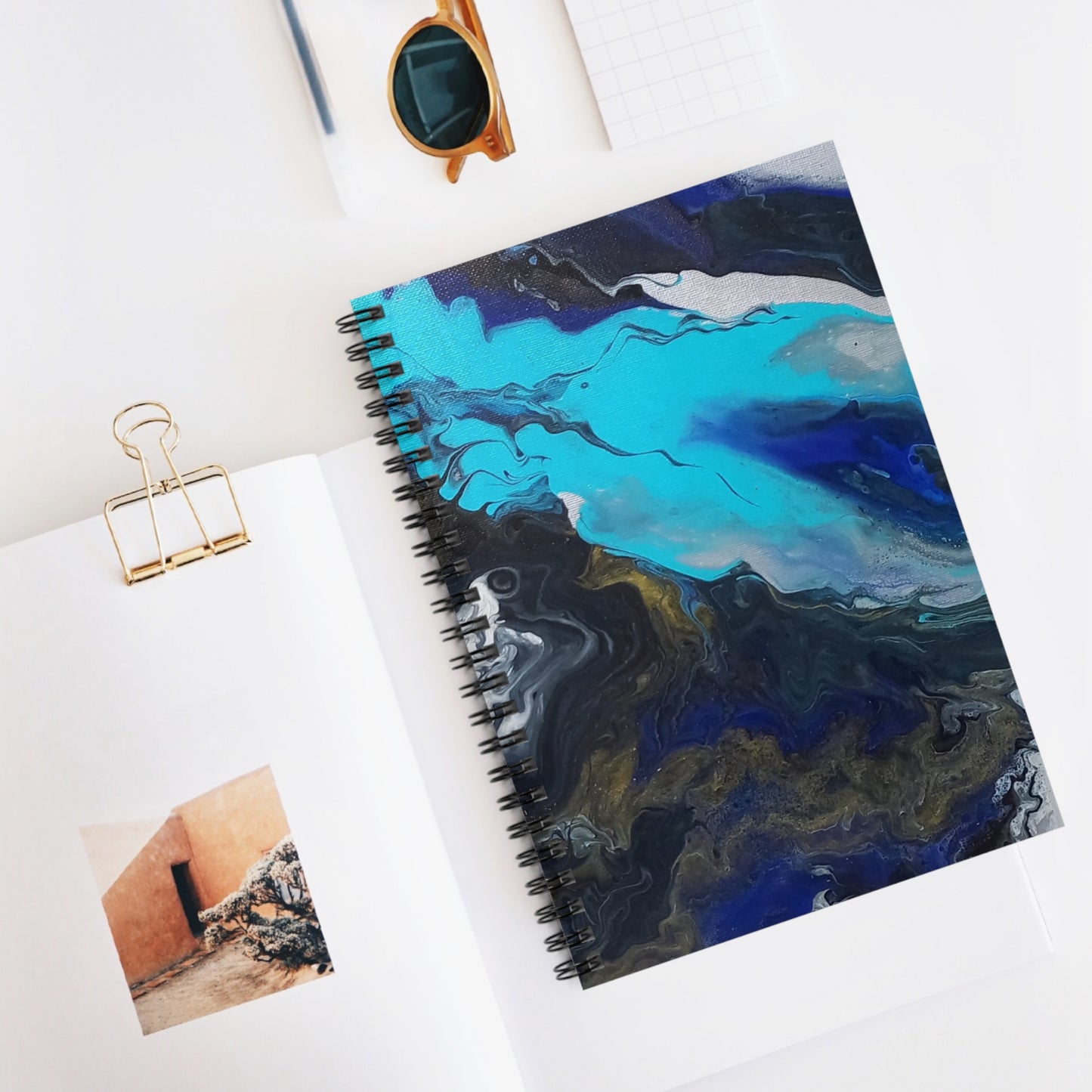 Ocean Wave Spiral Notebook - Ruled Lines for Creative Minds