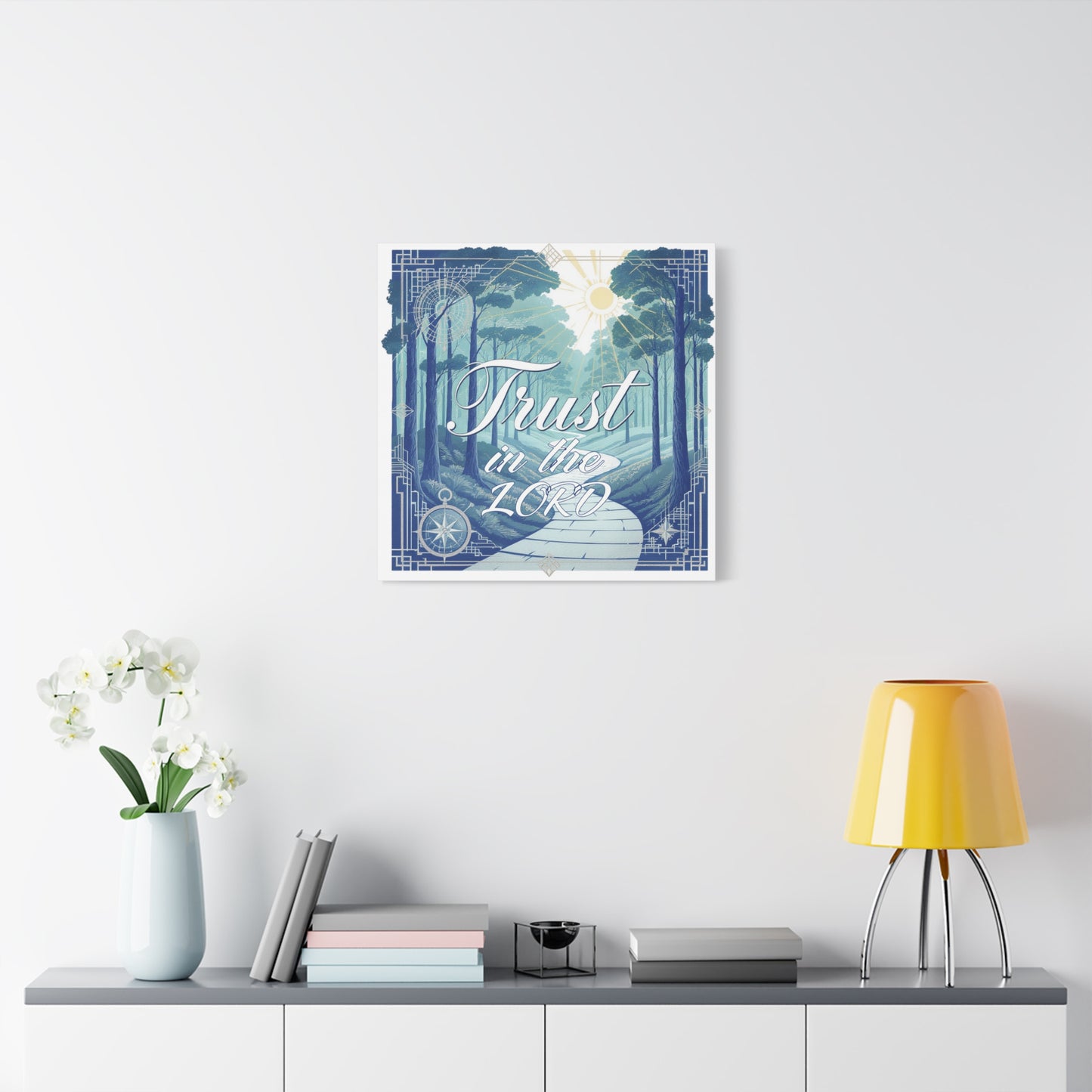 Inspirational Canvas Print, Motivational Wall Art, Trust in the Lord Decor, Nature Themed Home Decor, Christian Gift, Uplifting Wall Art