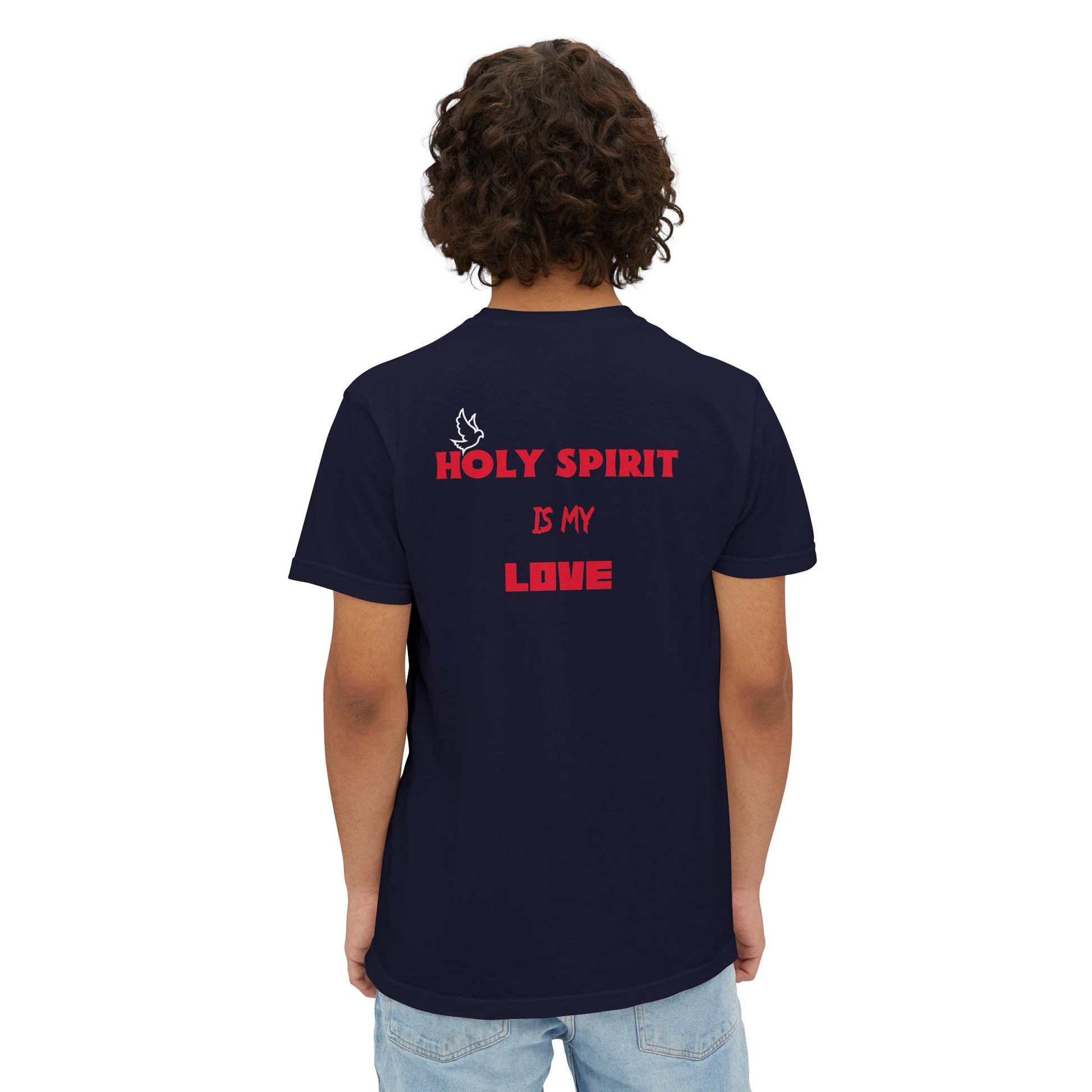 Unisex Garment-Dyed Pocket T-Shirt - 'Holy Spirit Is My Love'