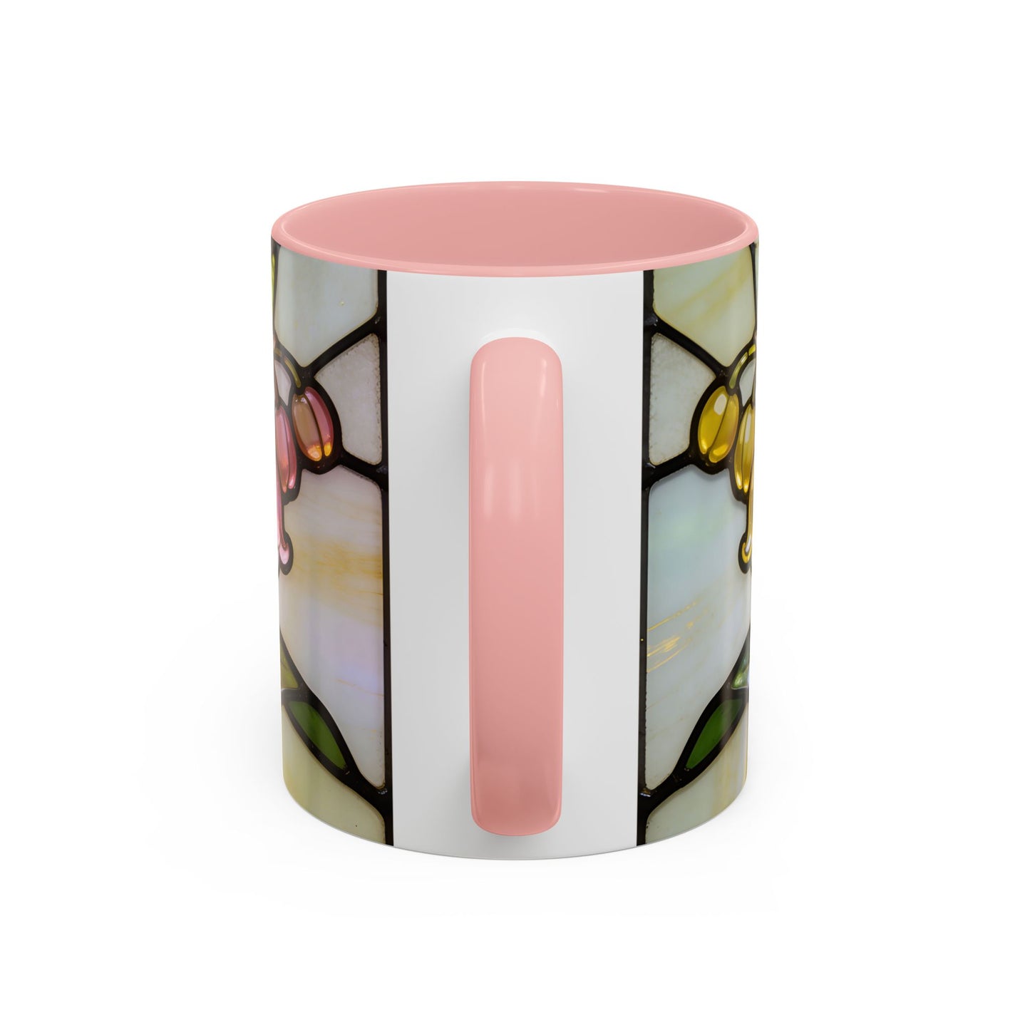 Stained Glass Lily of the Valley Accent Coffee Mug — Floral 11/15oz Gift