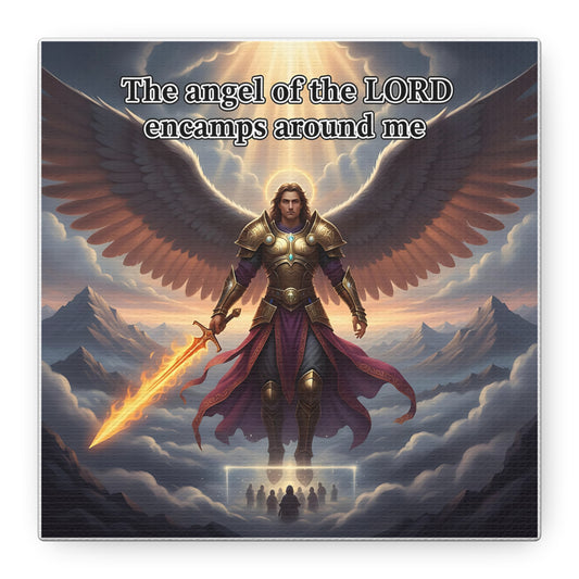 Angel Print Inspirational Wall Art Canvas — Christian Home Decoration, Unique Motivational Gift