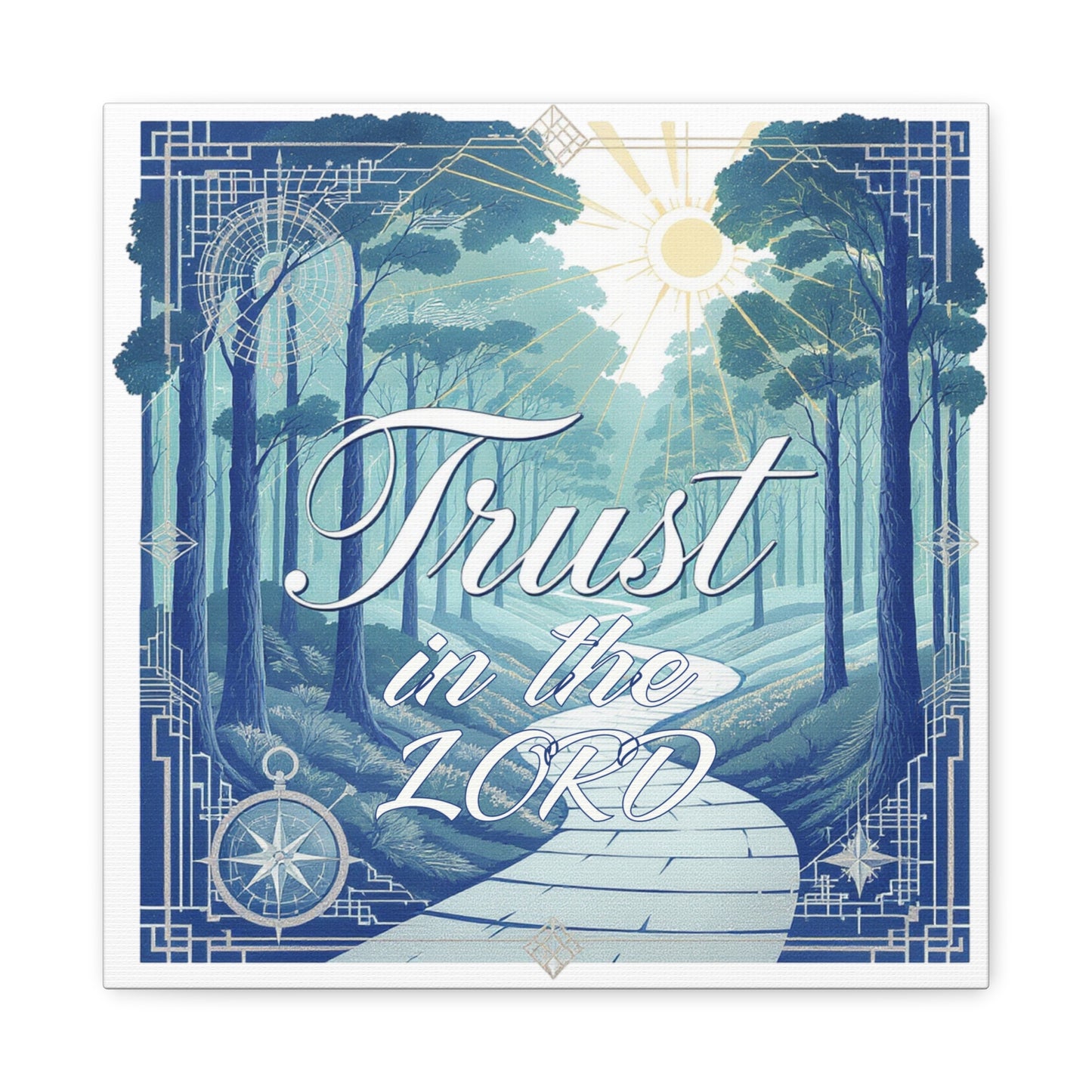 Inspirational Canvas Print, Motivational Wall Art, Trust in the Lord Decor, Nature Themed Home Decor, Christian Gift, Uplifting Wall Art