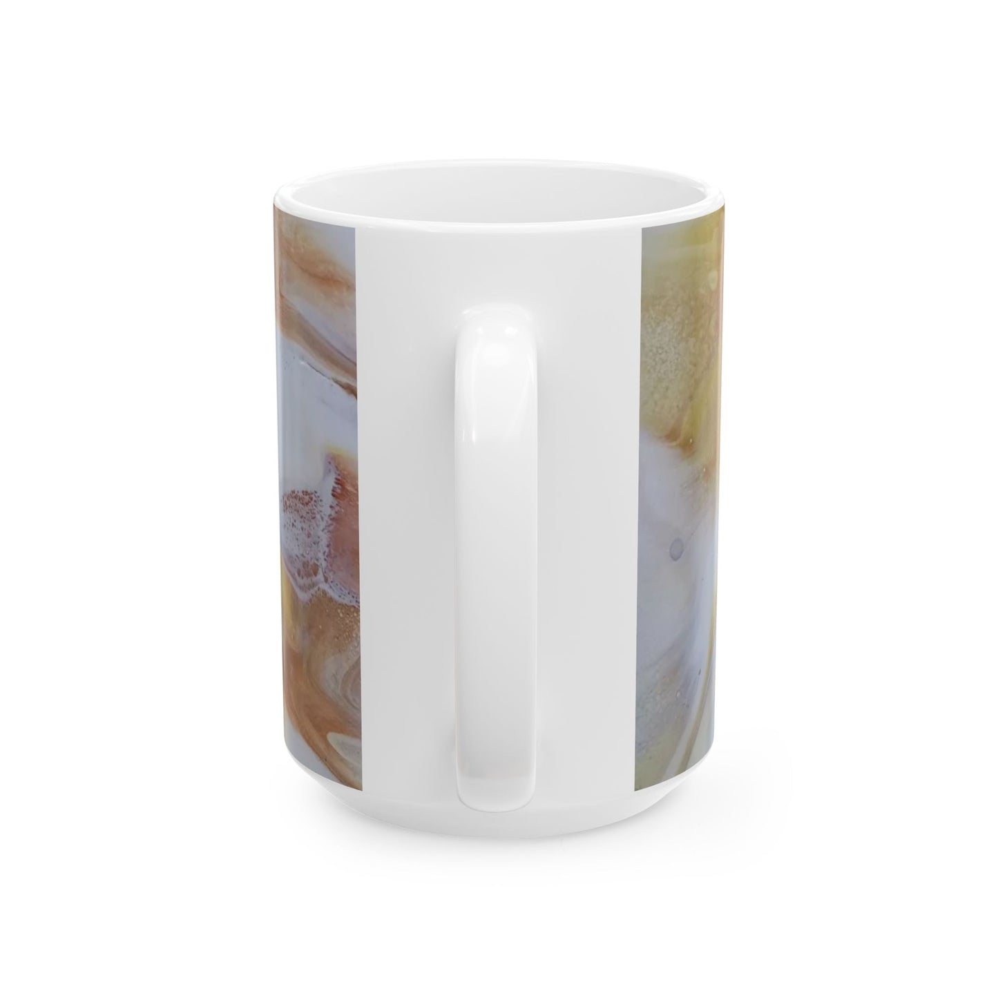 "Faith" Fruit of the Spirit series - Acrylic pour design - Elegant Abstract Swirl Ceramic Mug - 11oz & 15oz Coffee Cup for Tea and Hot Beverages